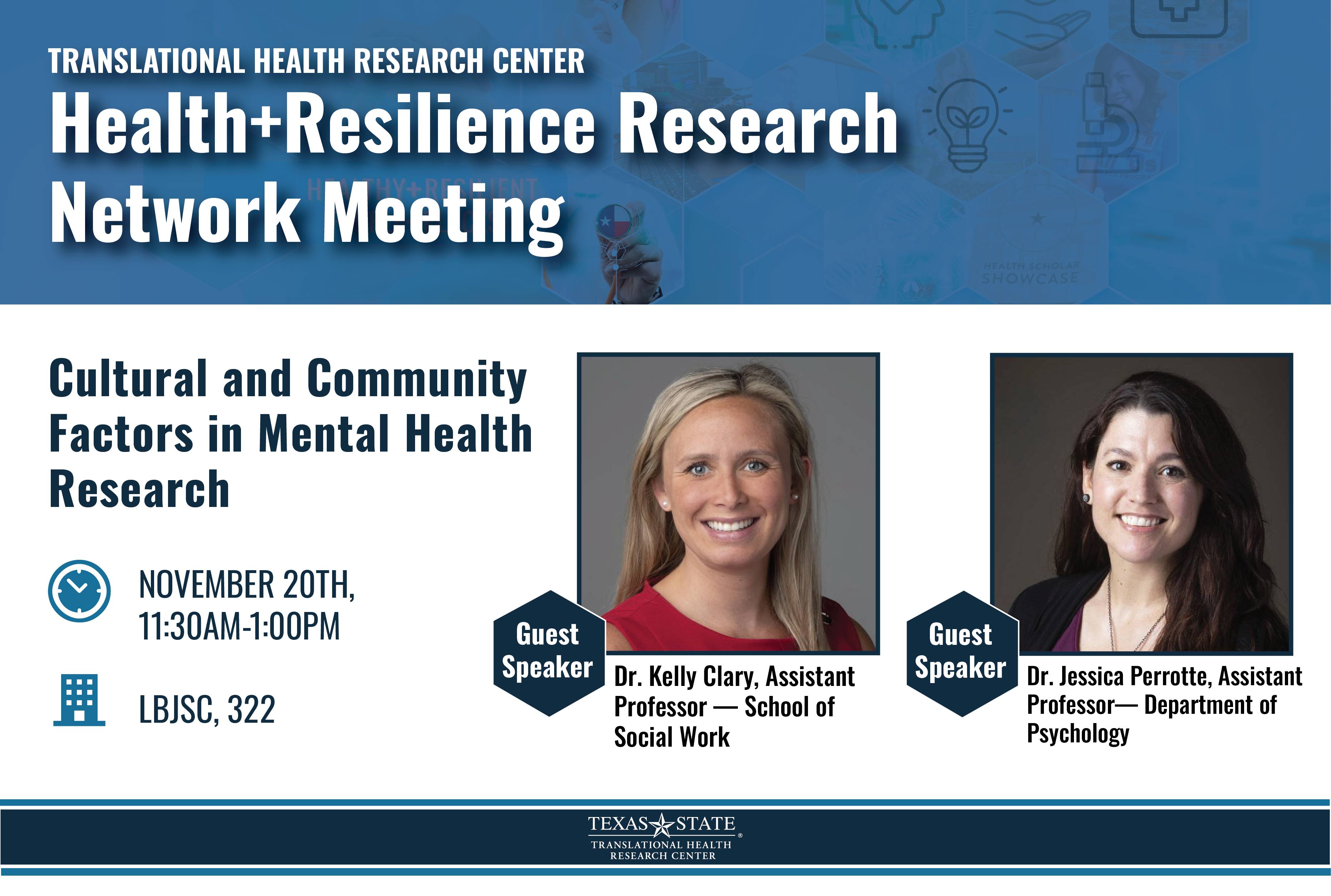 Cultural and Community Factors in Mental Health Research with Dr. Kelly Clary and Dr. Jessica Perrotte