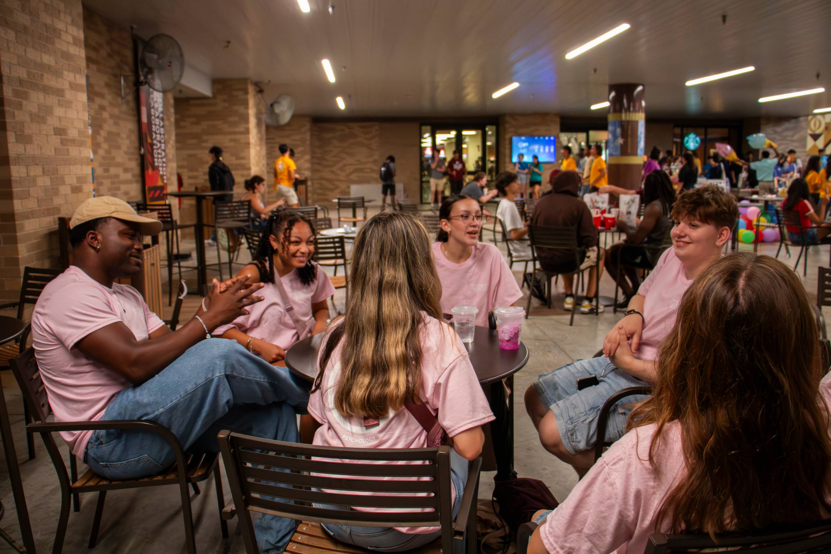 Group of students at an ice cream social 