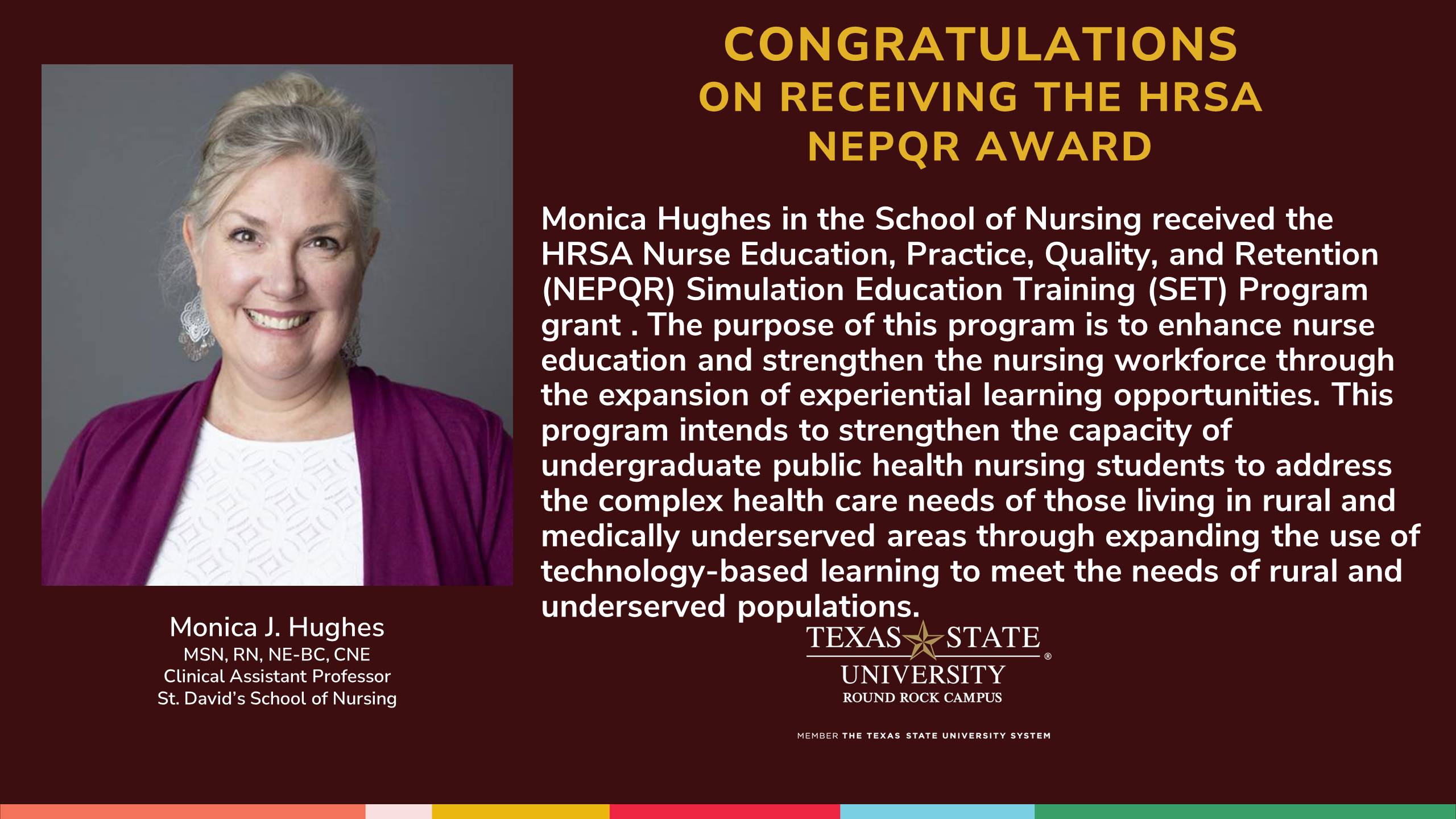Monica J. Hughes HRSA NEPQR Award