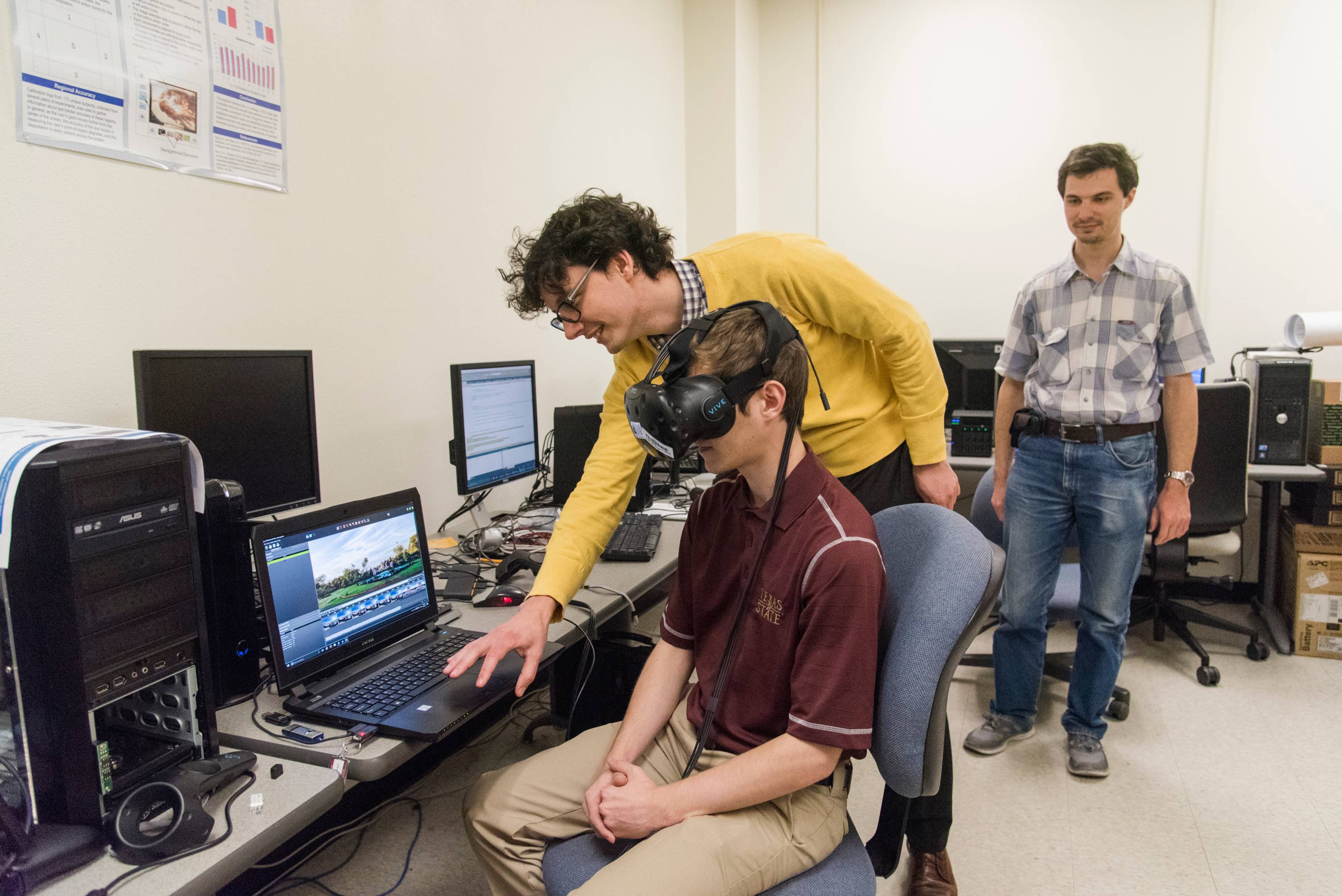 students using virtual reality headsets