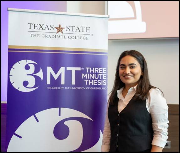 Student winning 3MT contest