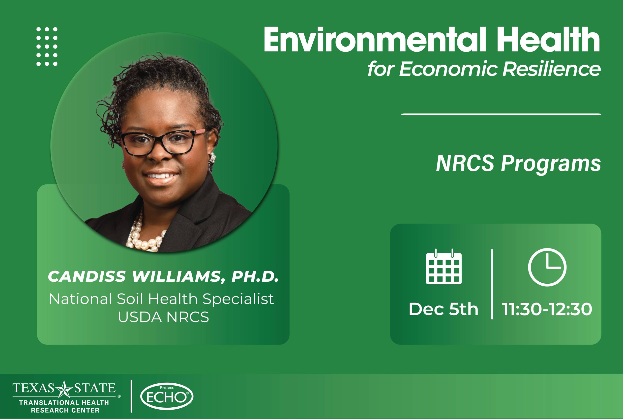 Environmental Health for Economic Resilience: Natural Resources Conservation Services Programs