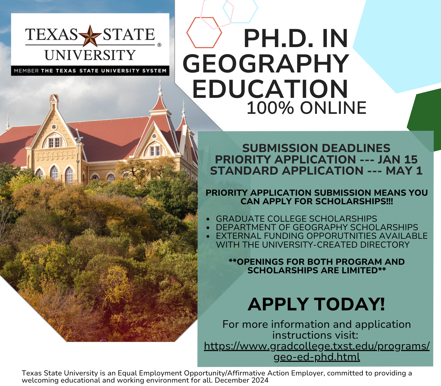 Online PhD in Geography Education Available