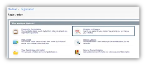 register for classes