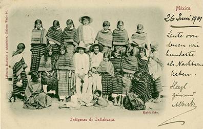 Indígenas de Ixtlahuaca, México, by Guillermo Kahlo, circa 1901. A rare vintage photograph of people.