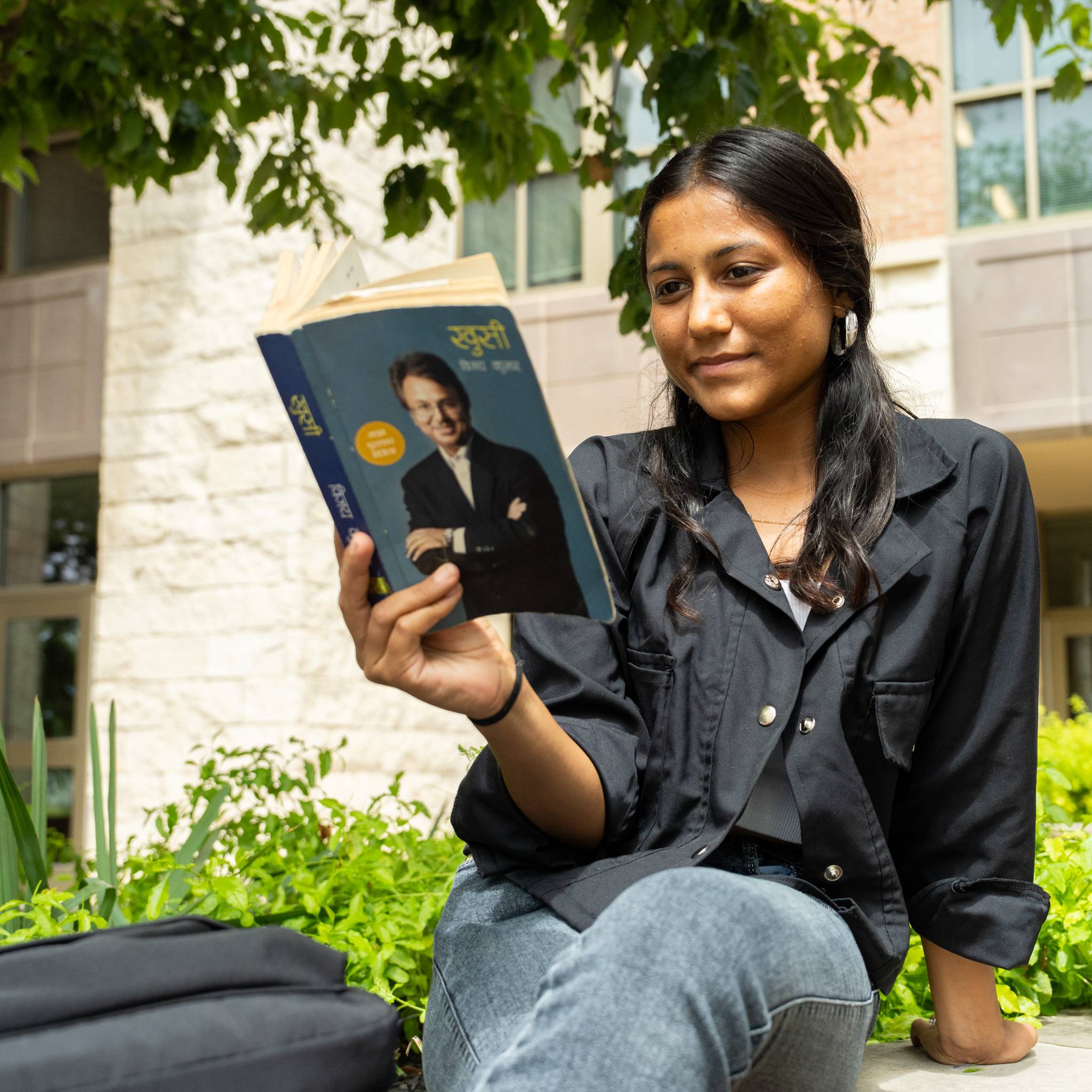 Woman reading a book