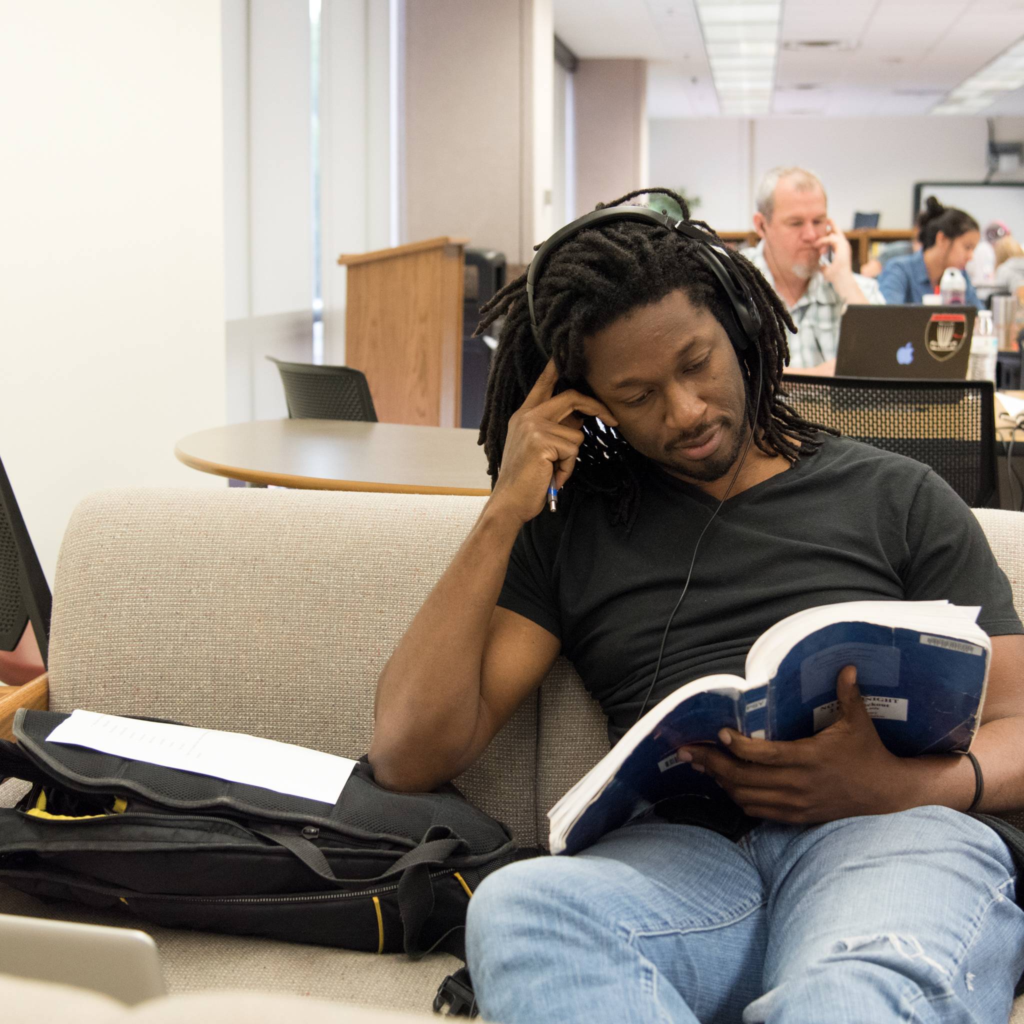 Man reading a book