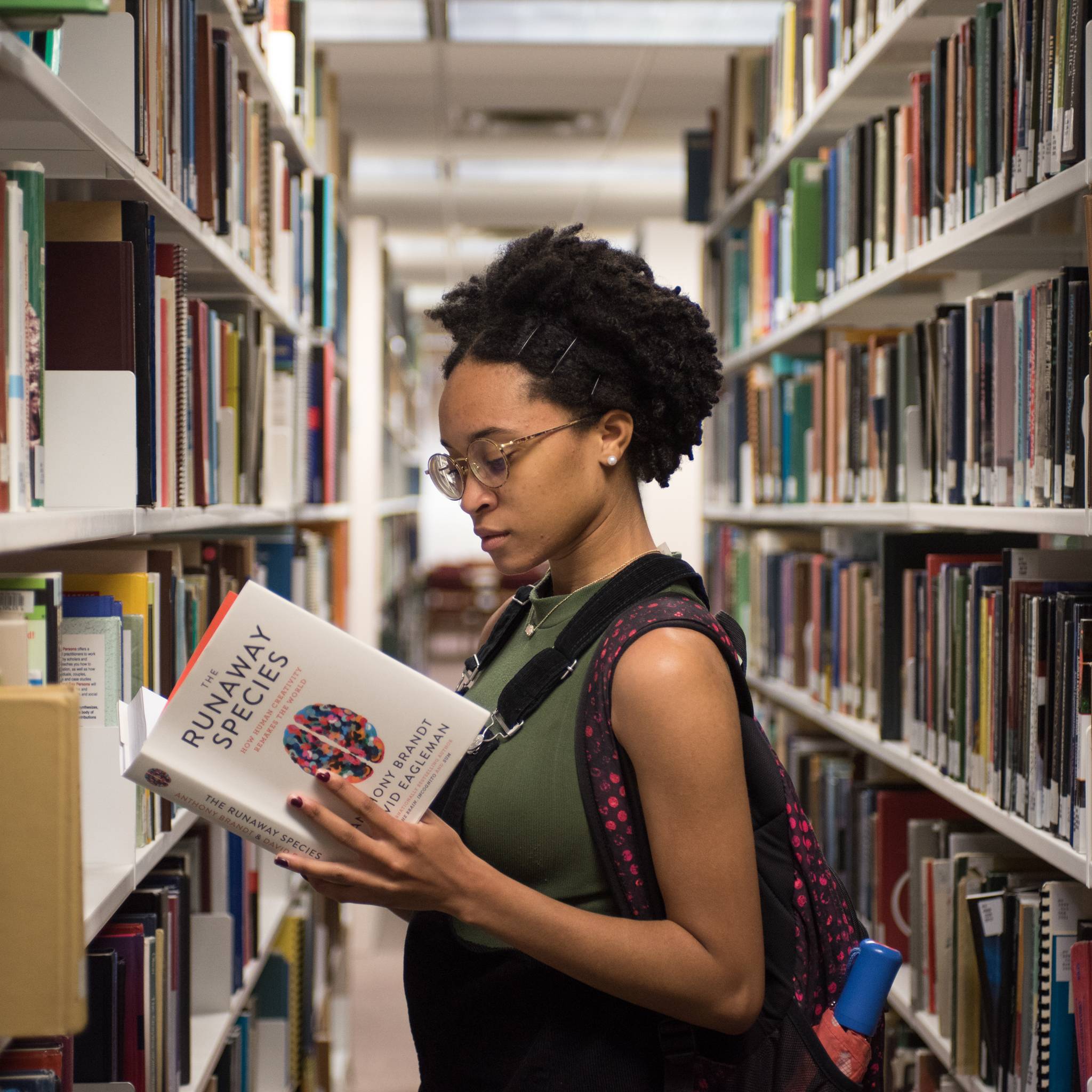 Woman reading a book