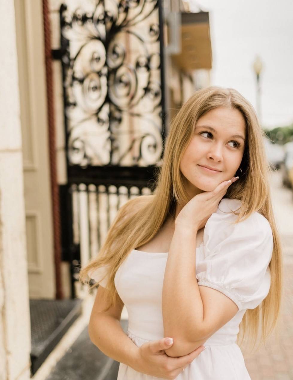 Sierra posing outdoors.