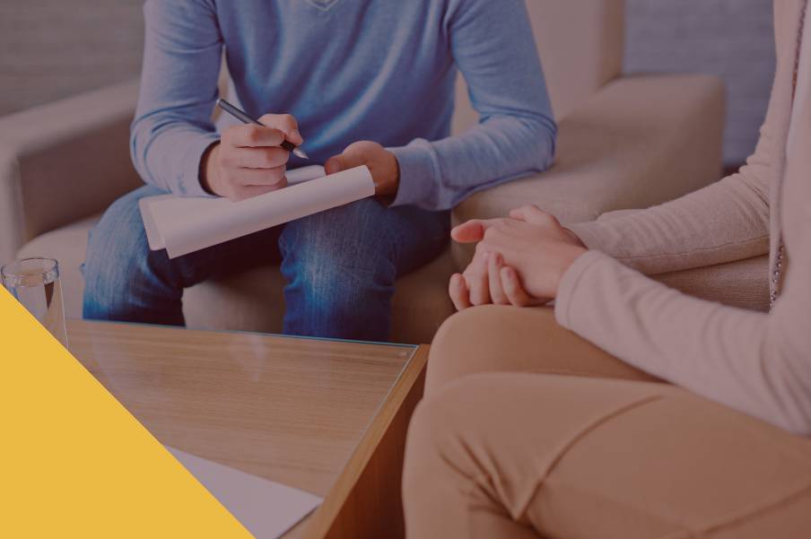 wtwo people in a counseling session