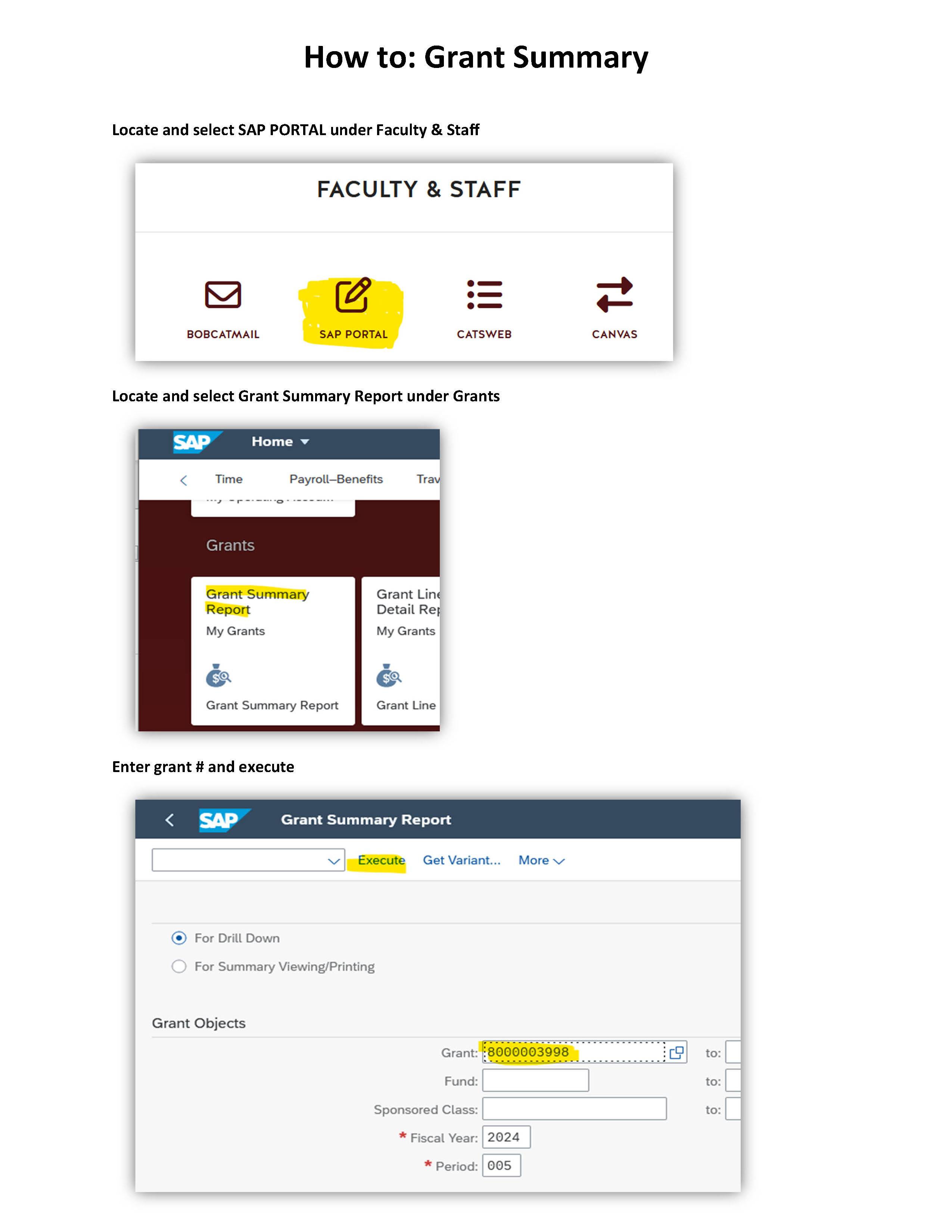 how to grant summary