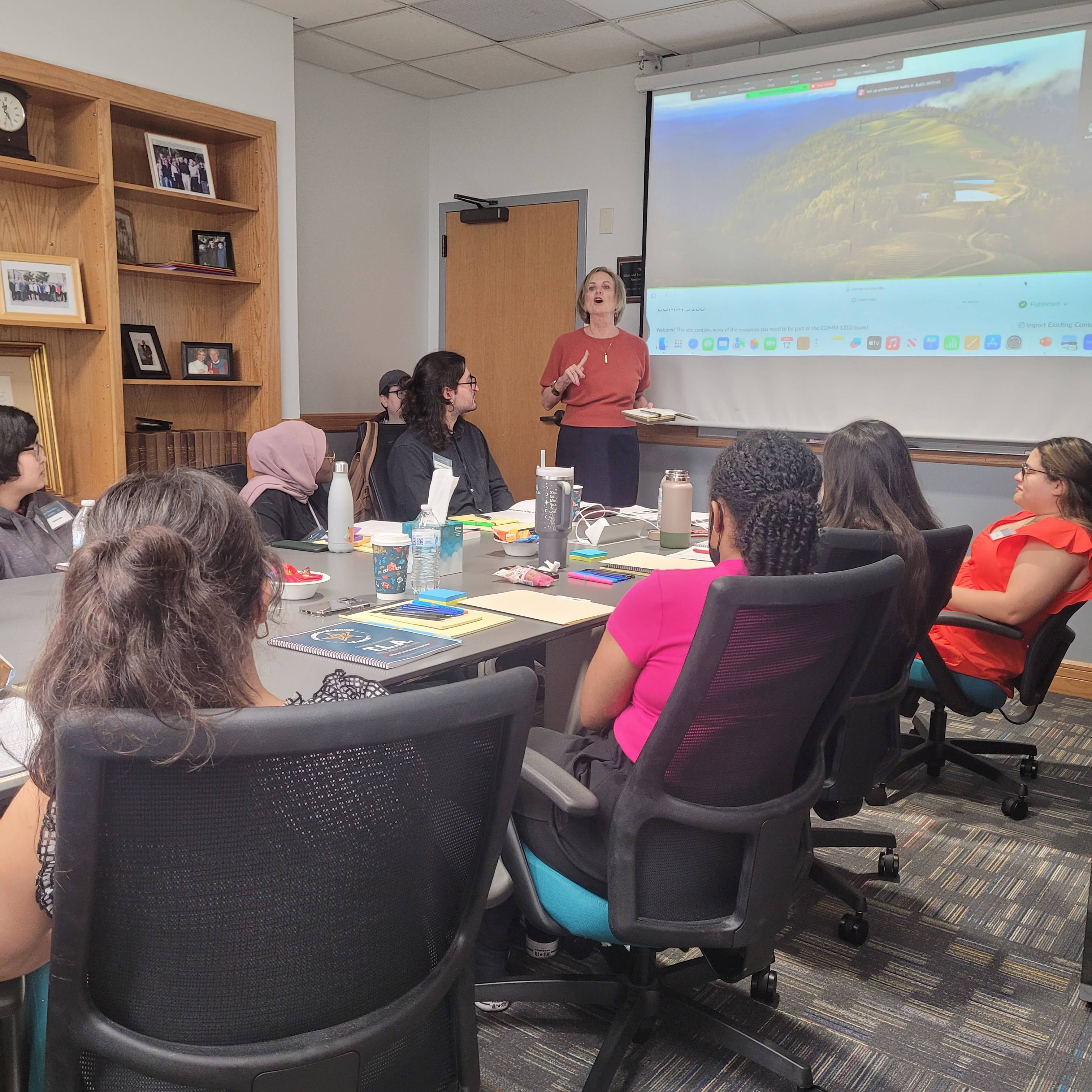 Dr John Fleming with Communication Studies Faculty