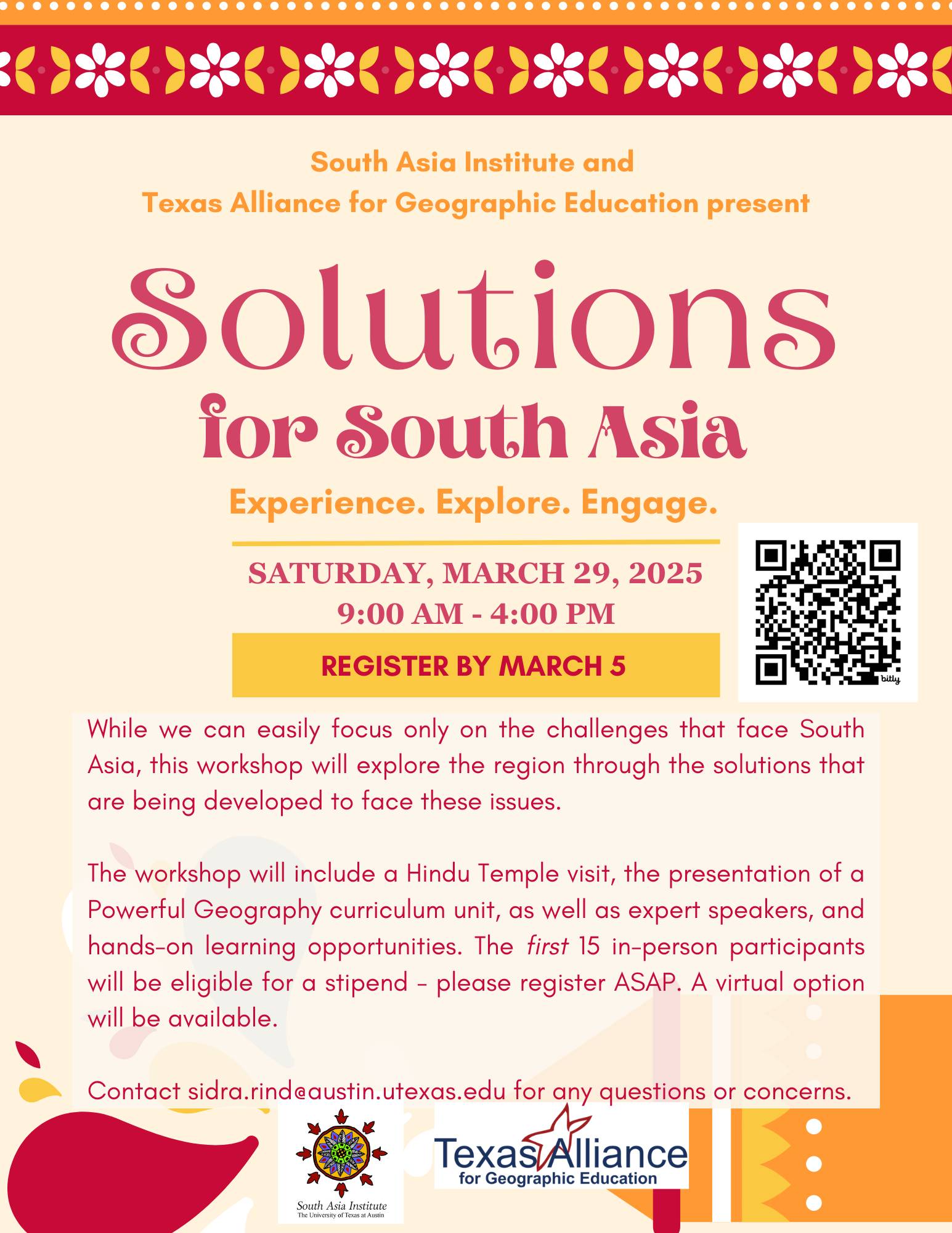 SAI-TAGE Solutions Workshop Flyer