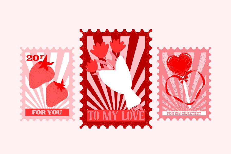 Valentines stamps