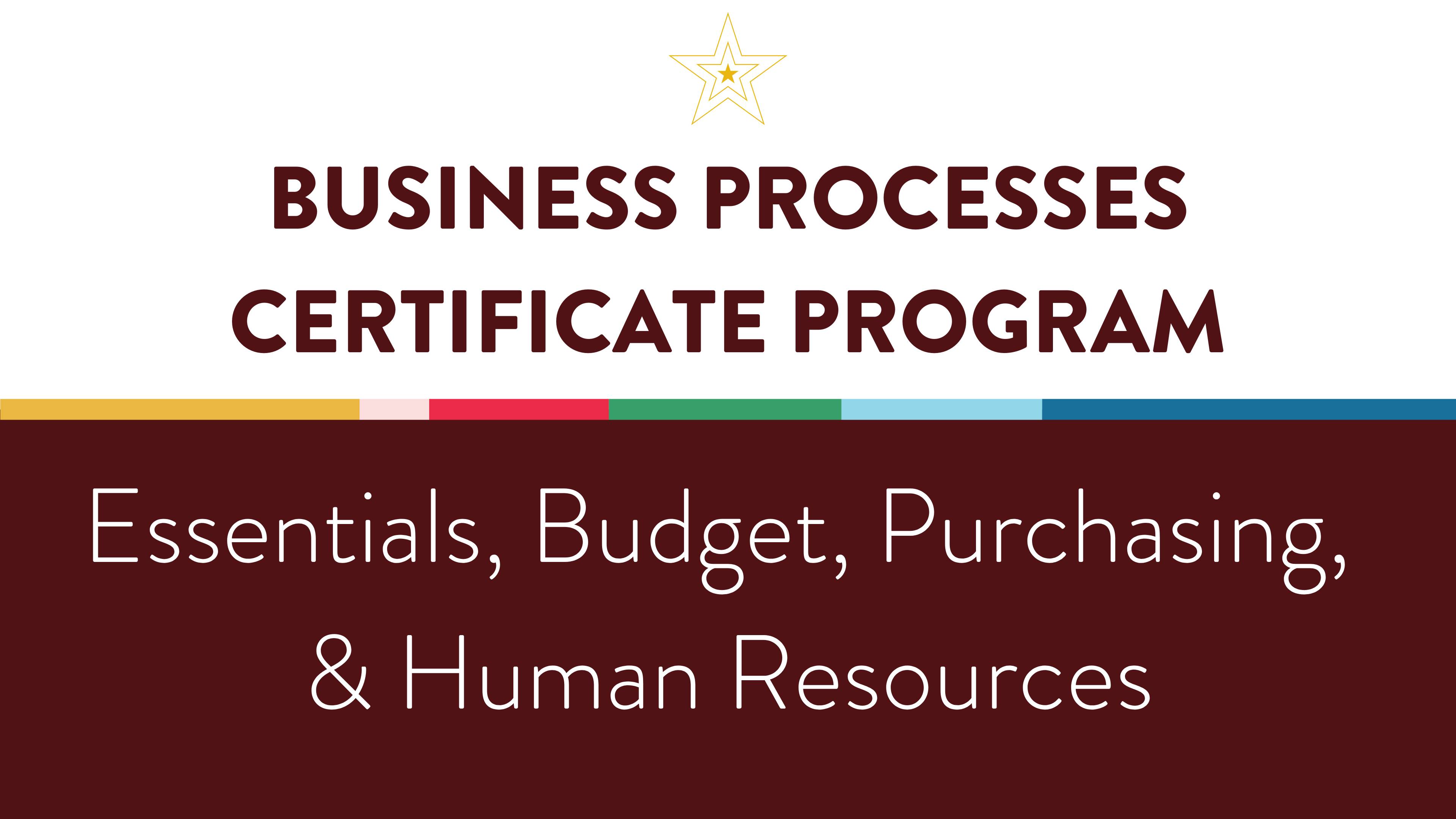 Business Processes Certificate