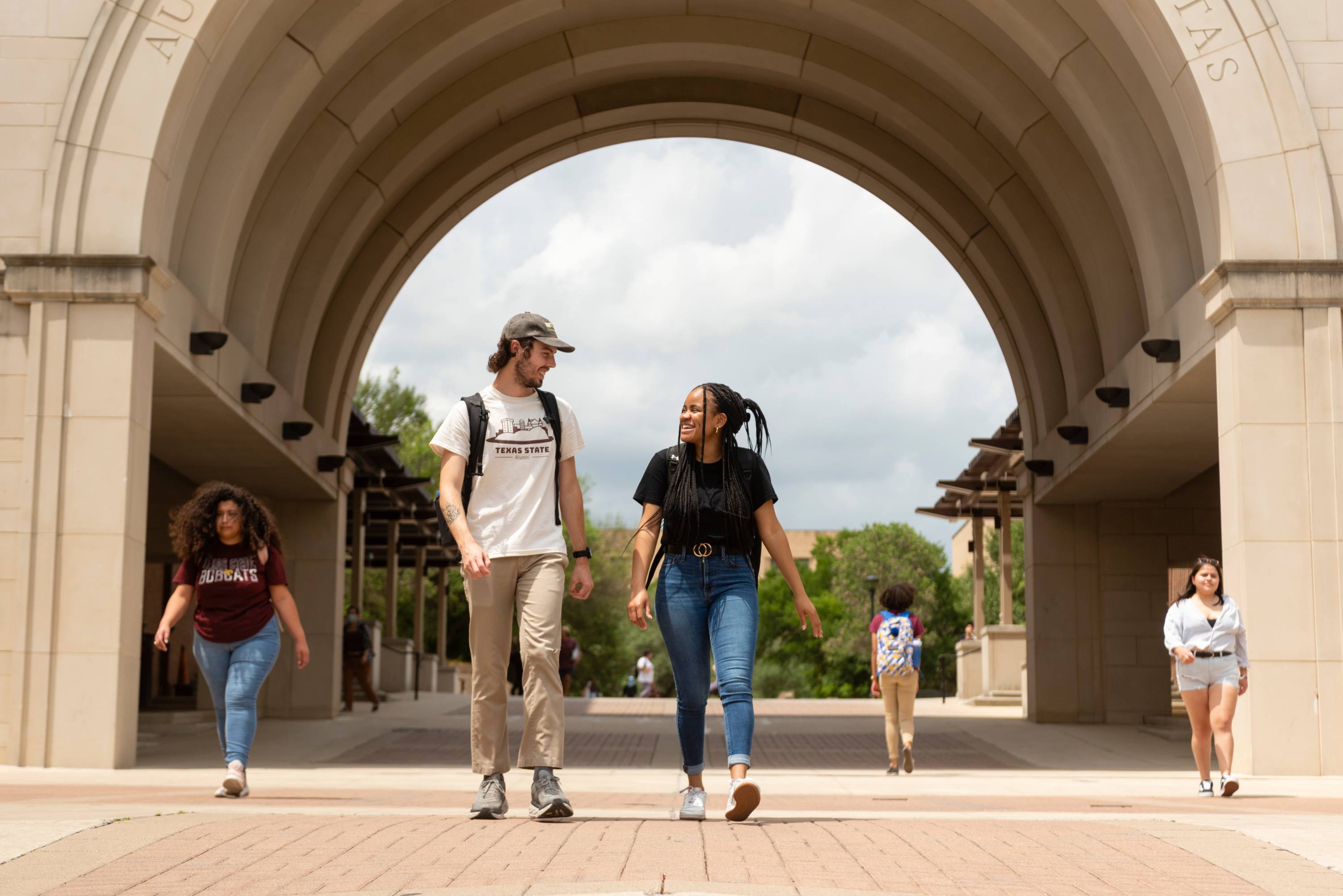 Students on campus