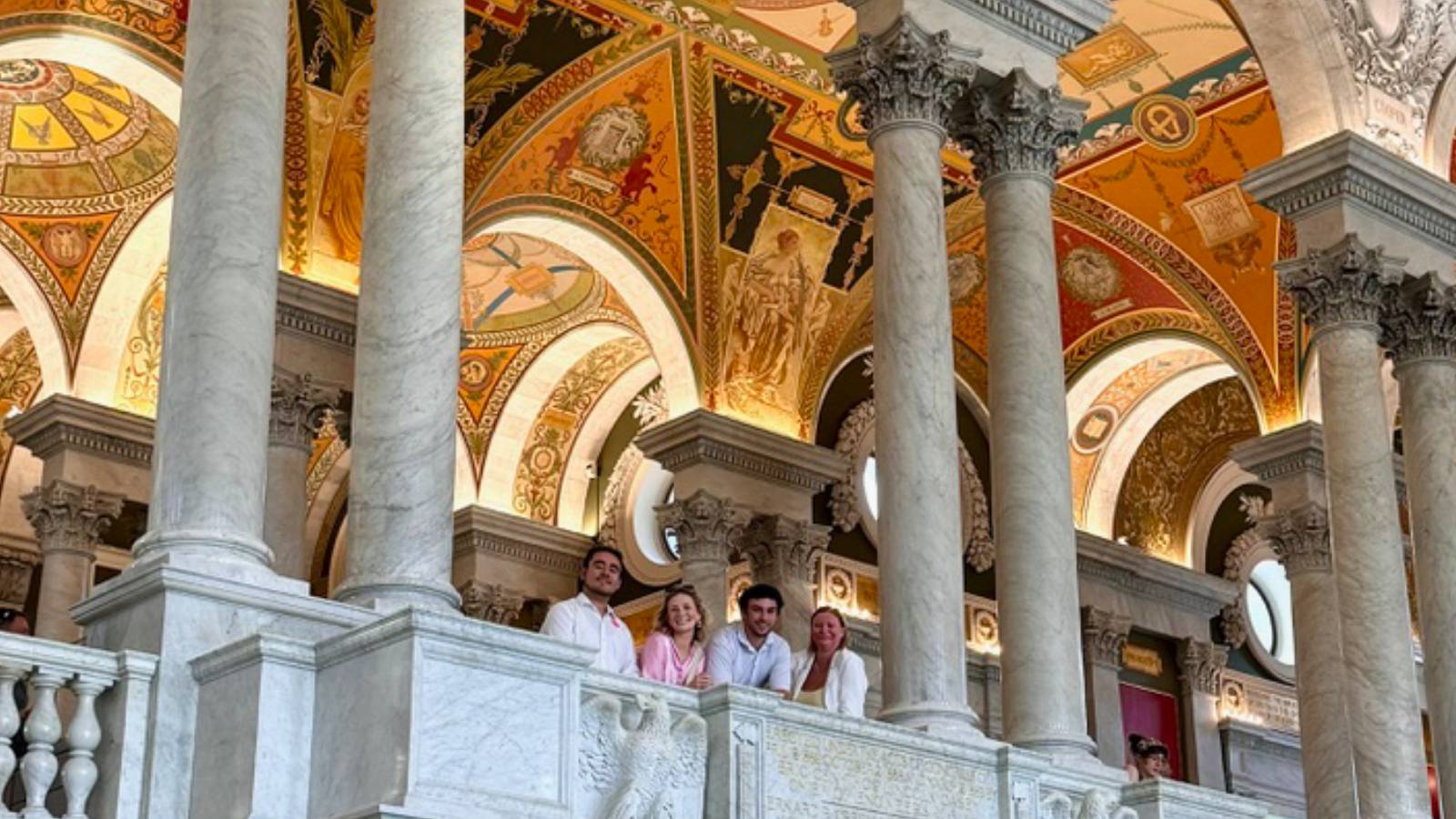 Students in the Library of Congress balcony