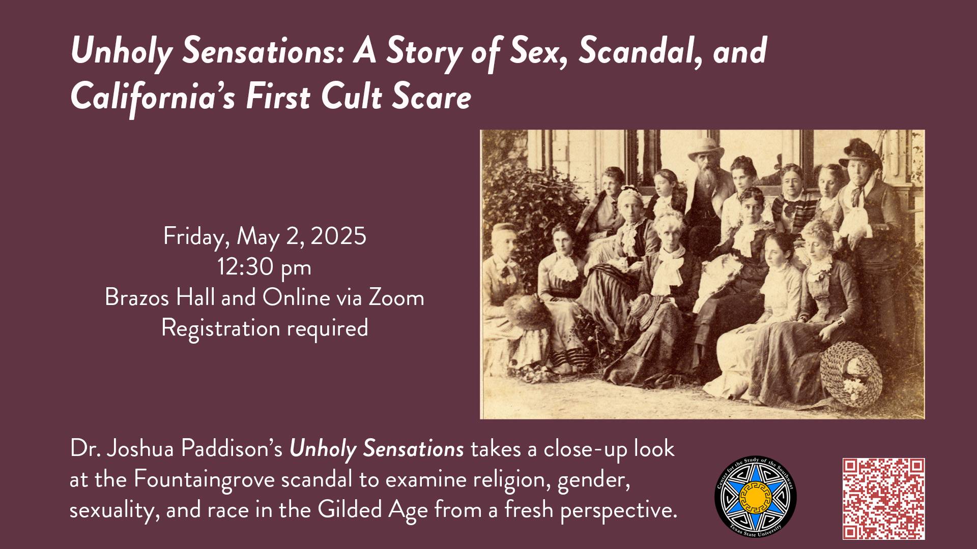 Unholy Sensations: A story of sex, scandal, and California's first cult scare