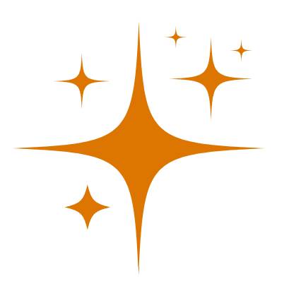 orange sparkle icon