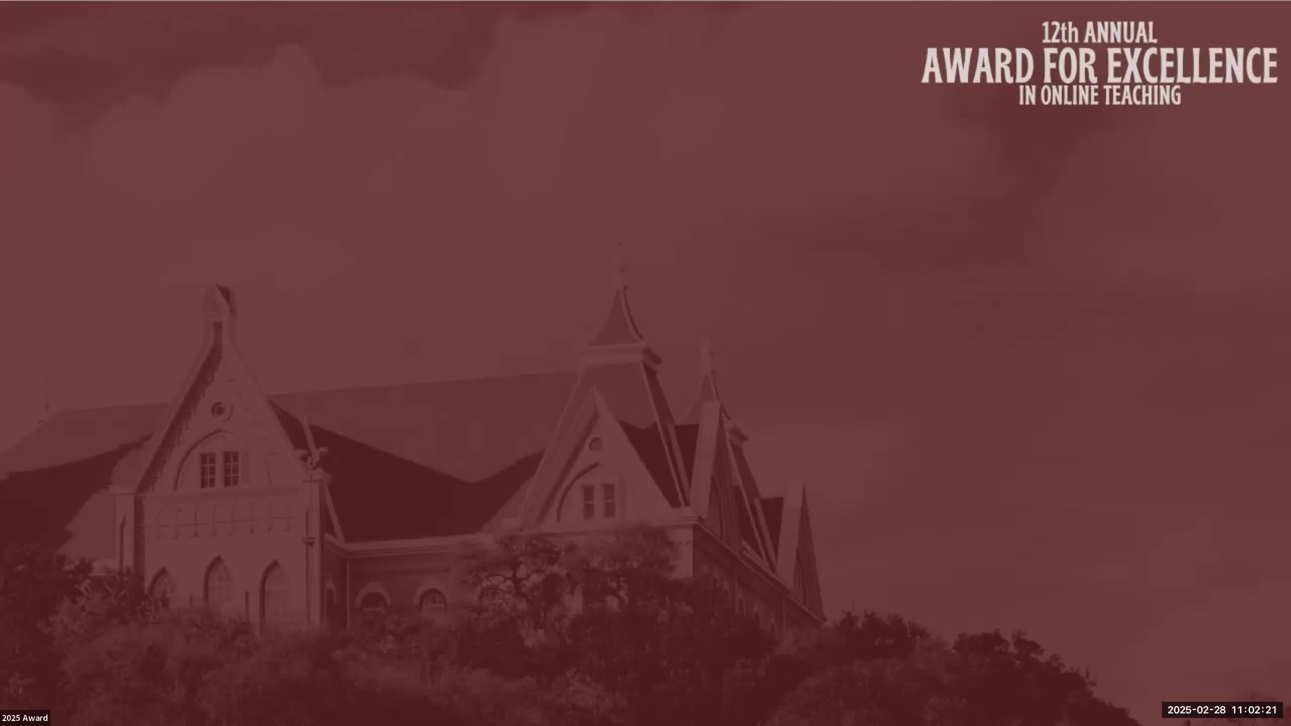 Video of the 2024 Award for Excellence in Online Teaching Virtual Showcase