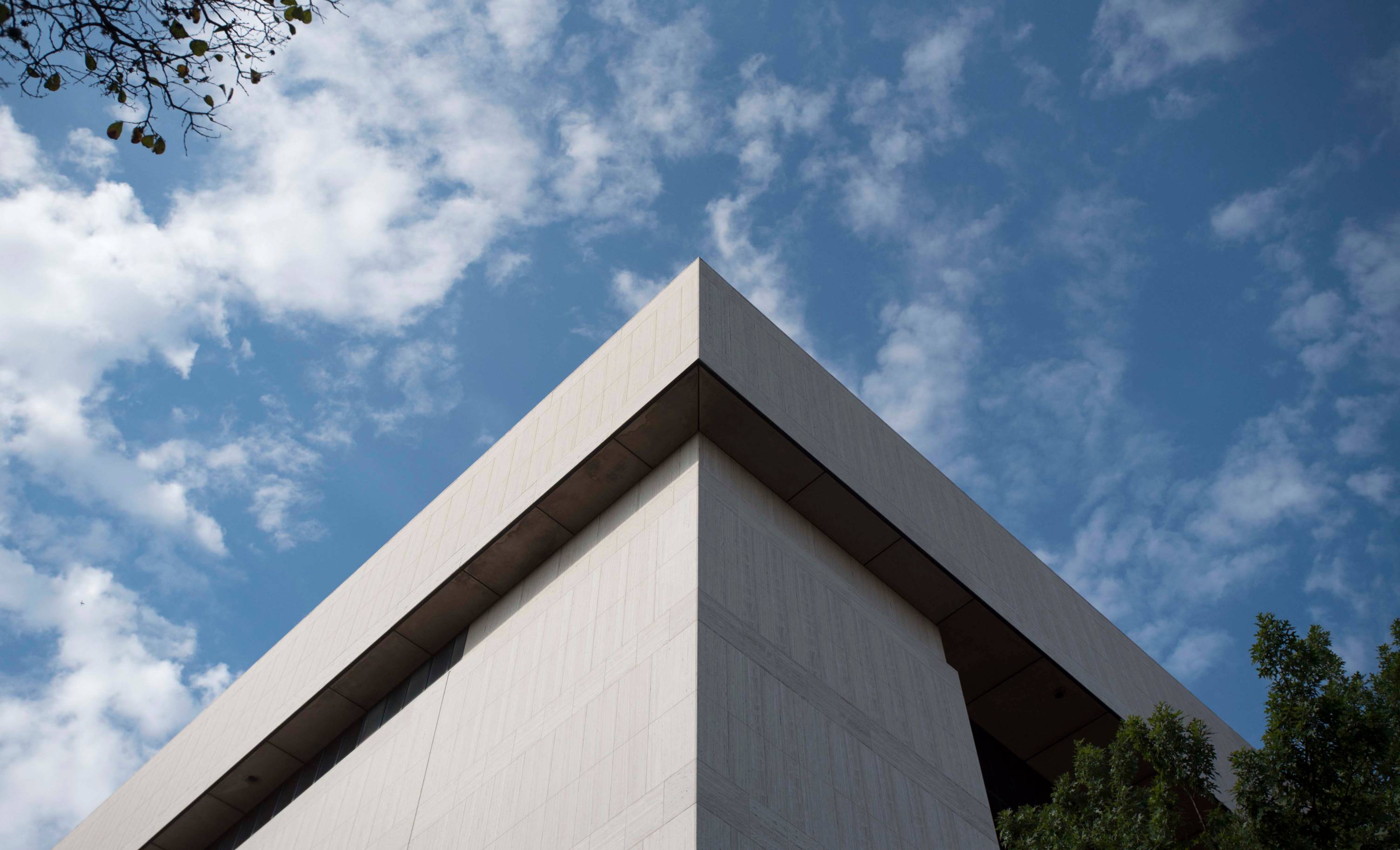 Alkek Library view from corner angle