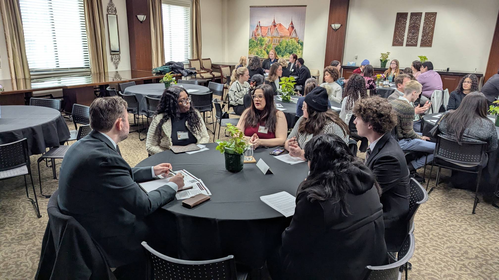 Candid picture of the 2025 networking event