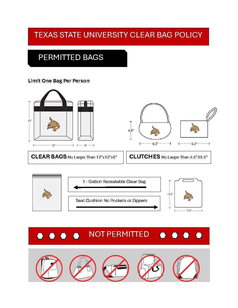 TXST Clear Bag Policy