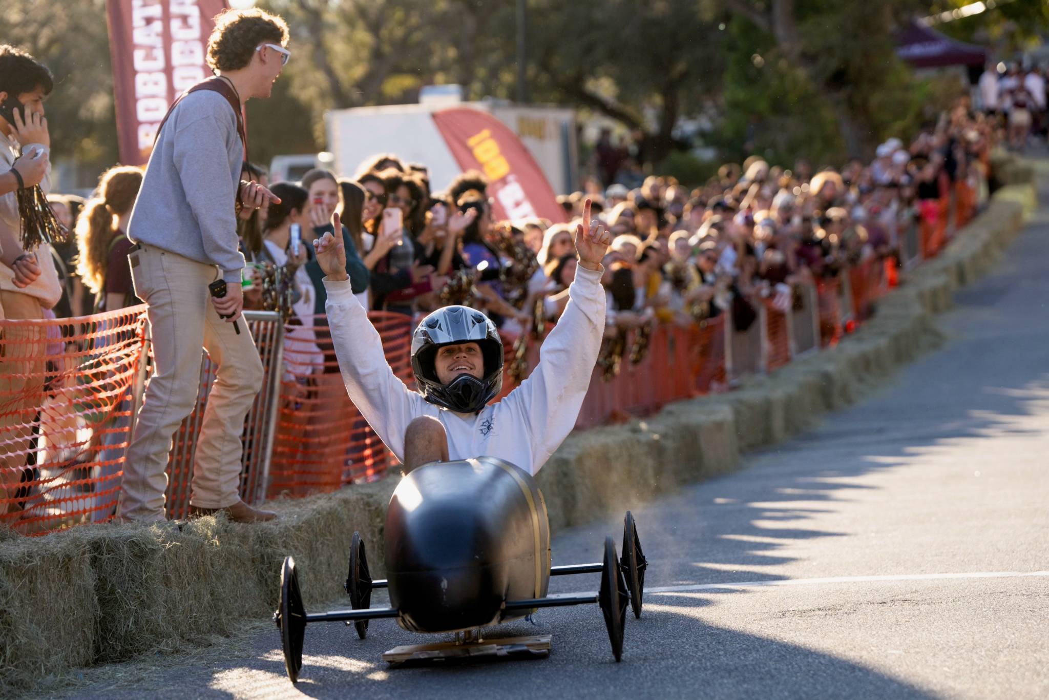 Student Driving Soap Box Derby Car