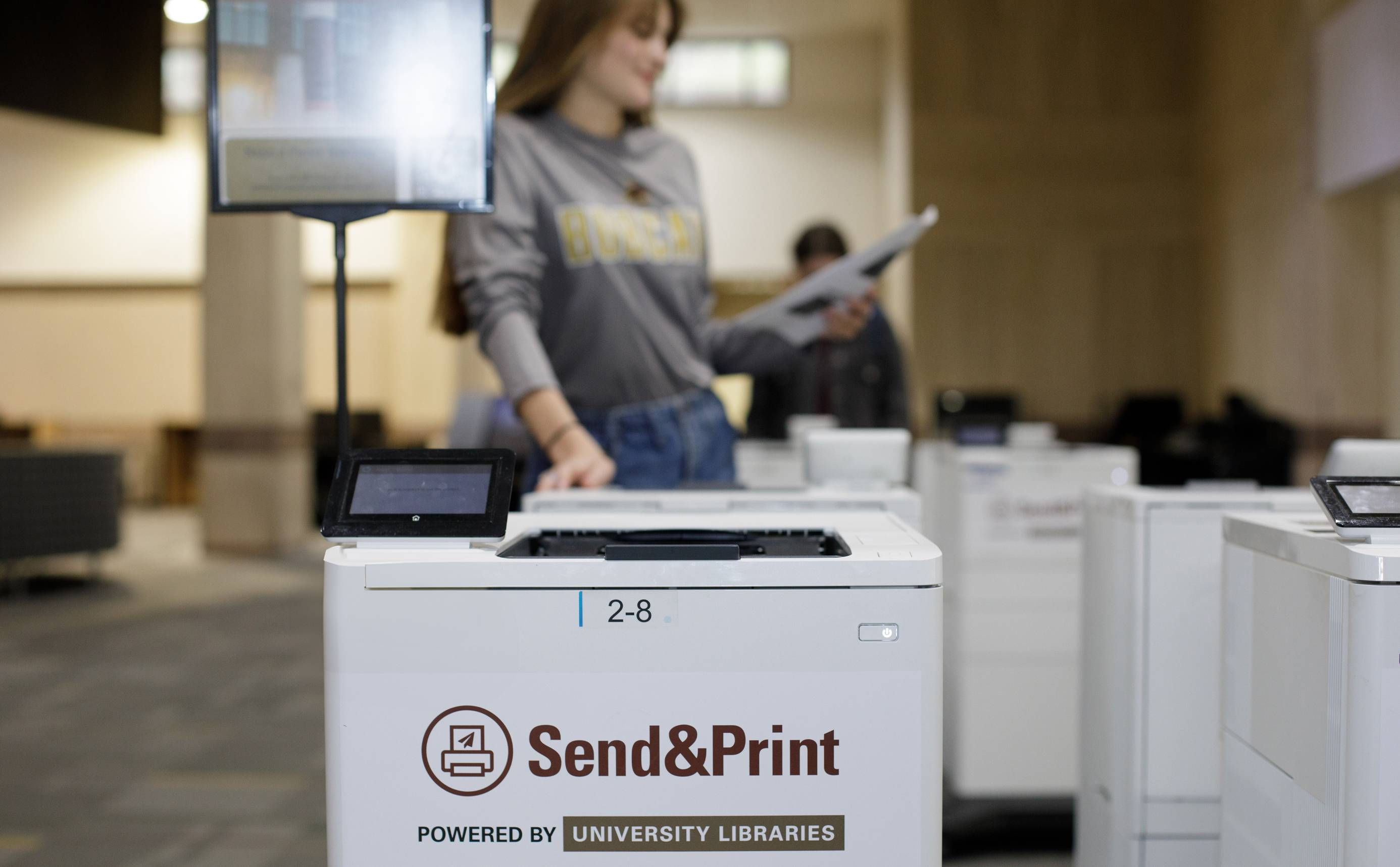 printer with send and print name on it