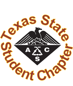 American Chemical Society Logo with Texas State Student Chapter around it in orange