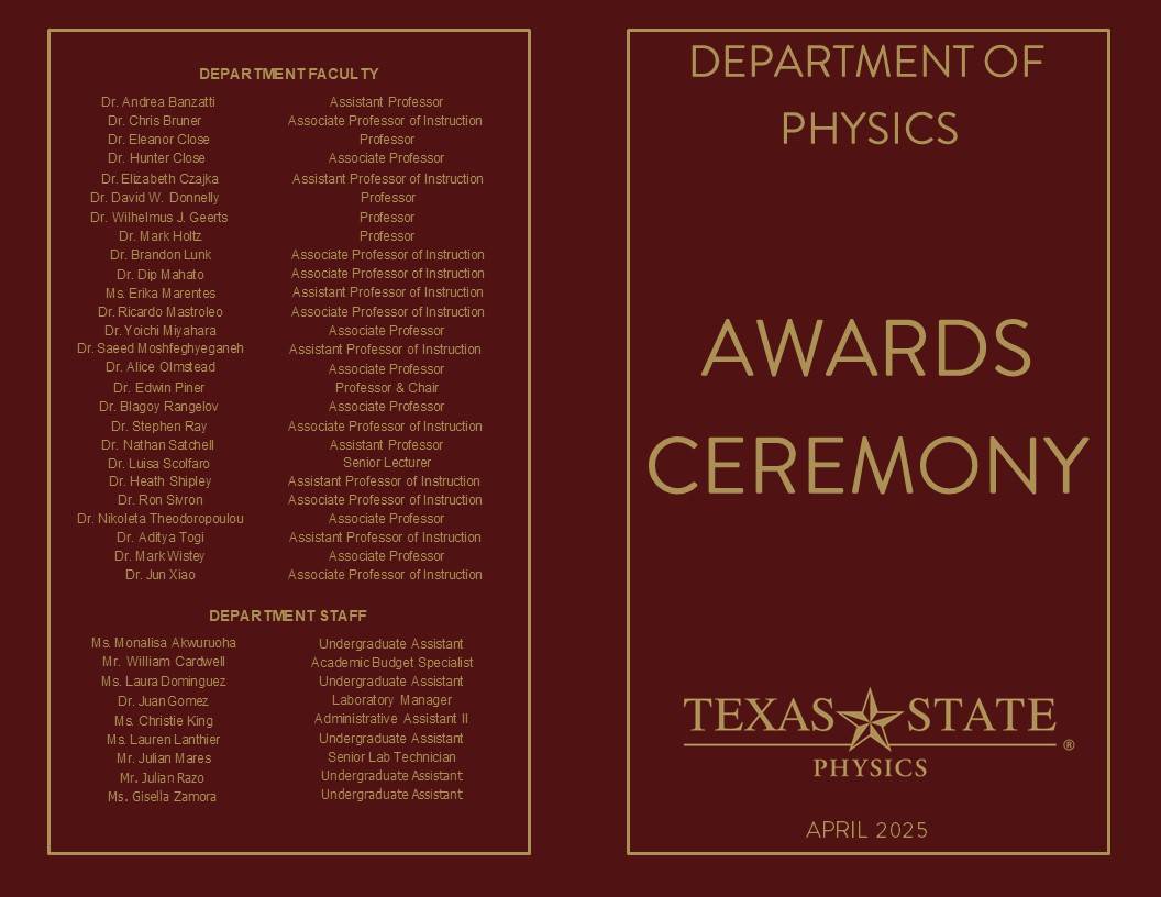 Awards ceremony program
