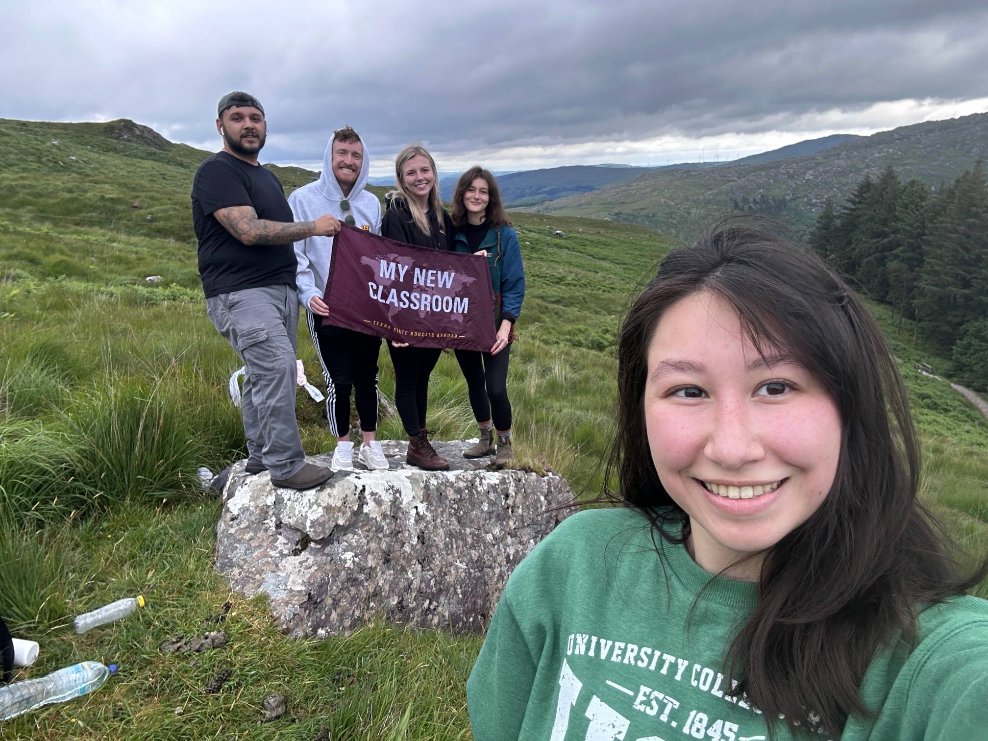 students on a study abroad trip