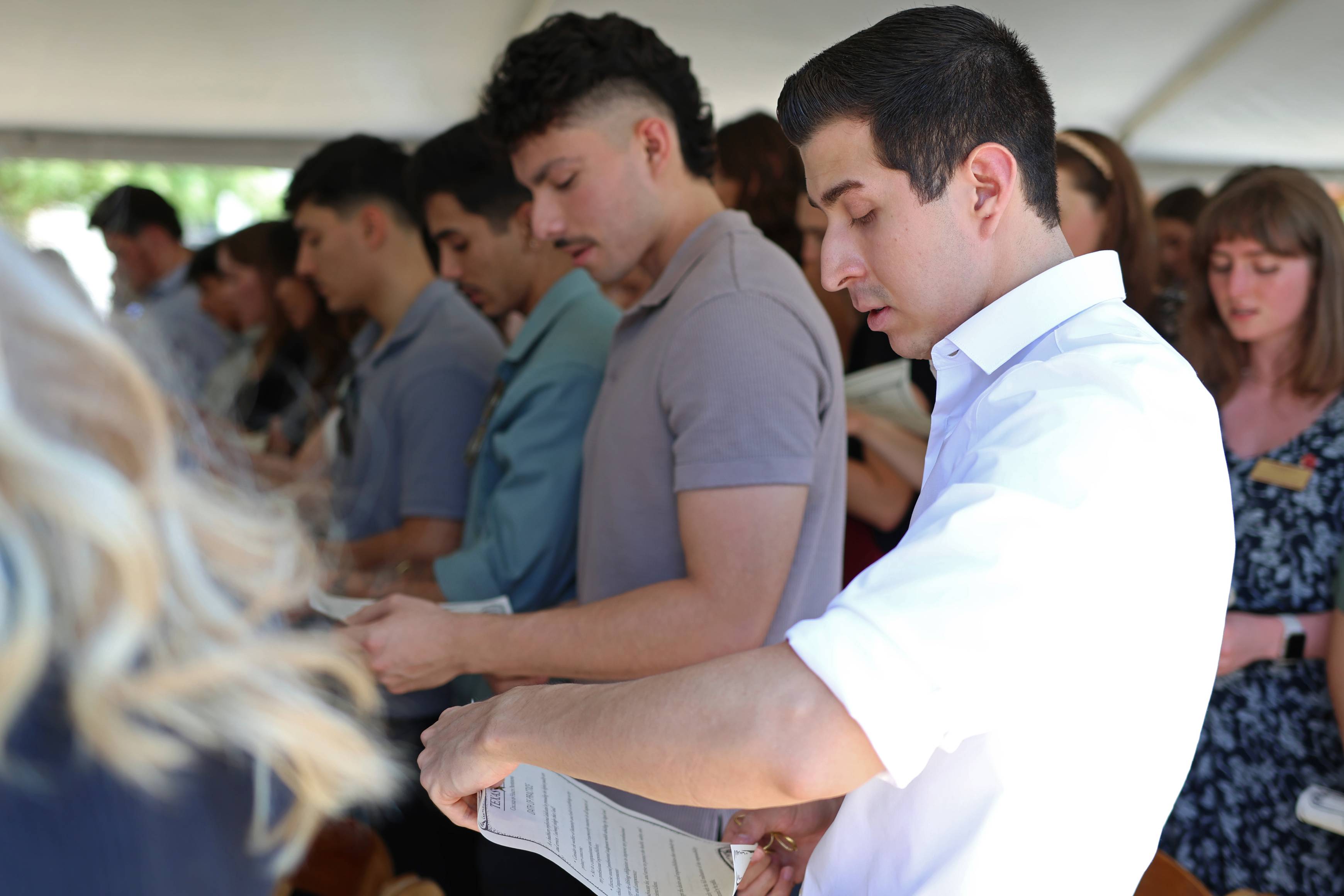 Students at the CHP Scroll Ceremony