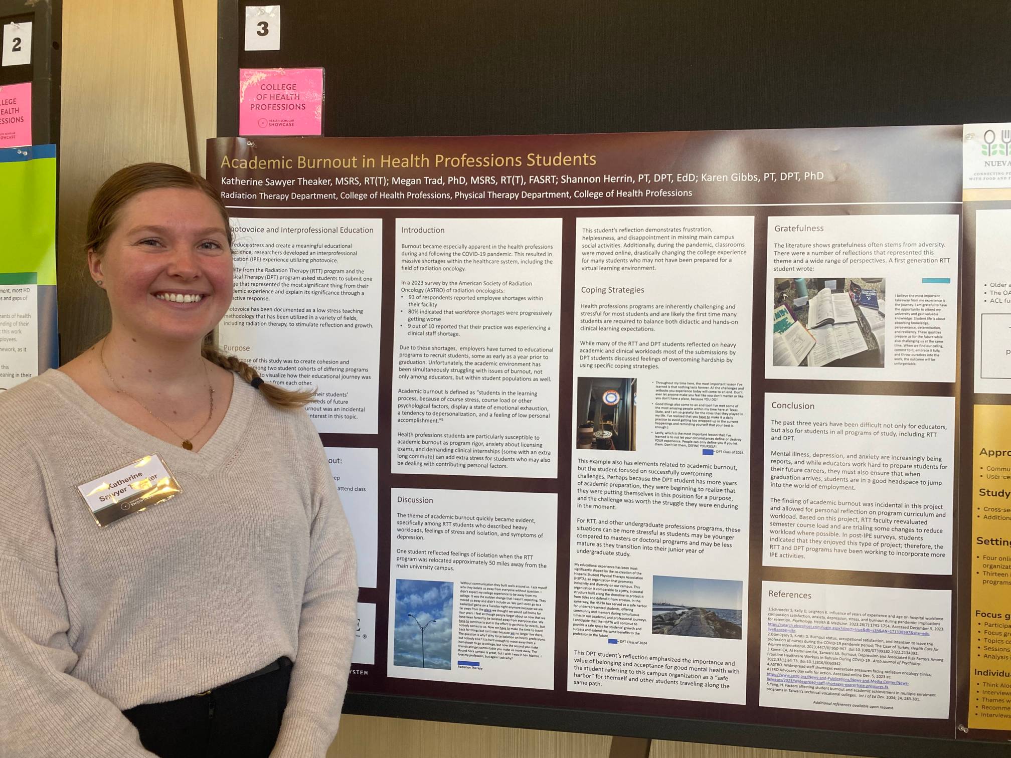 Katherine at research poster presentation