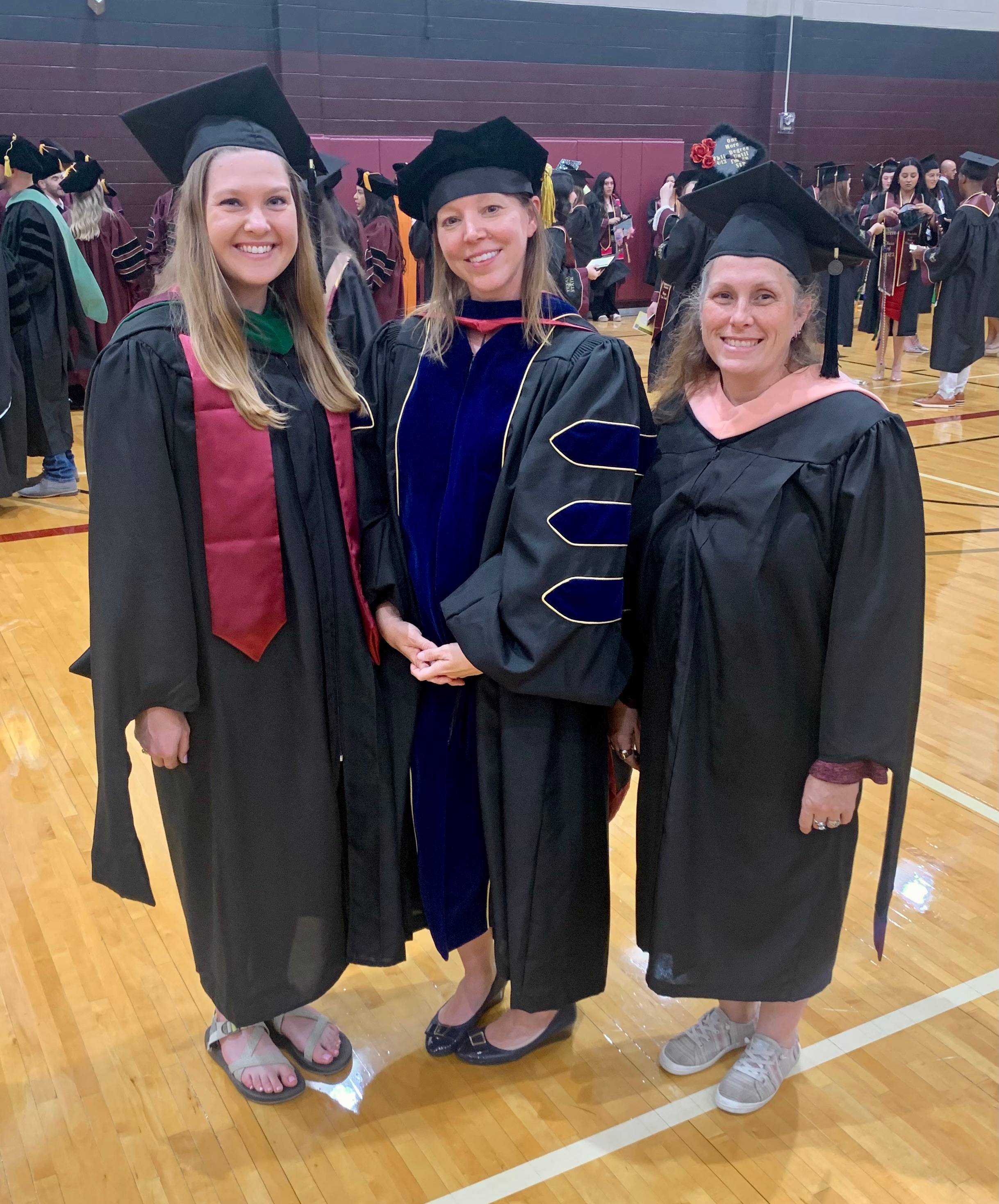 Faculty at graduation ceremony
