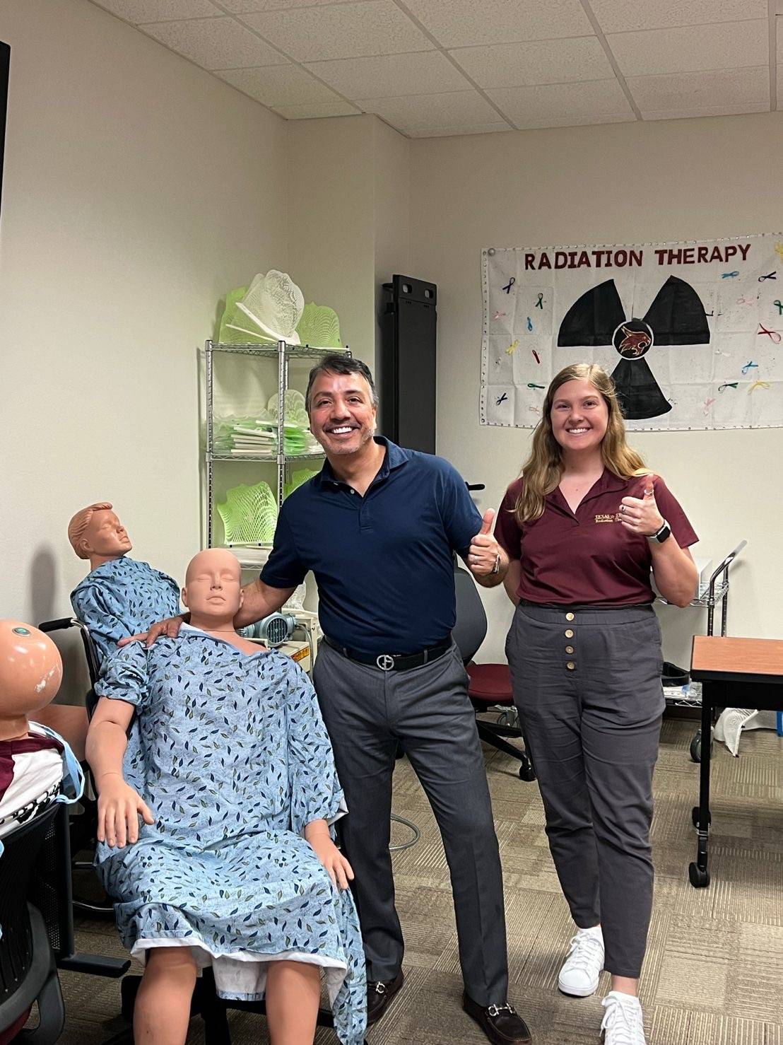 Katherine with Guest speaker in class