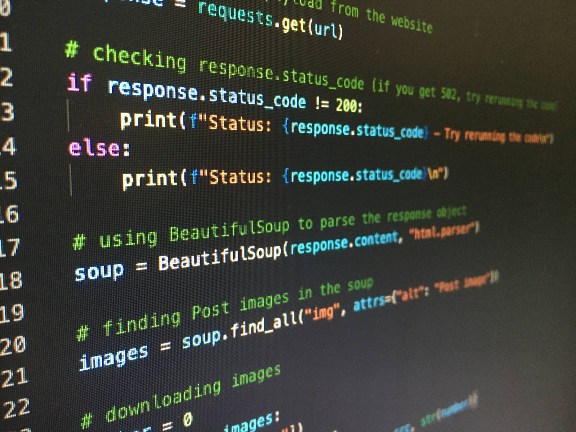 Python code in a Computer