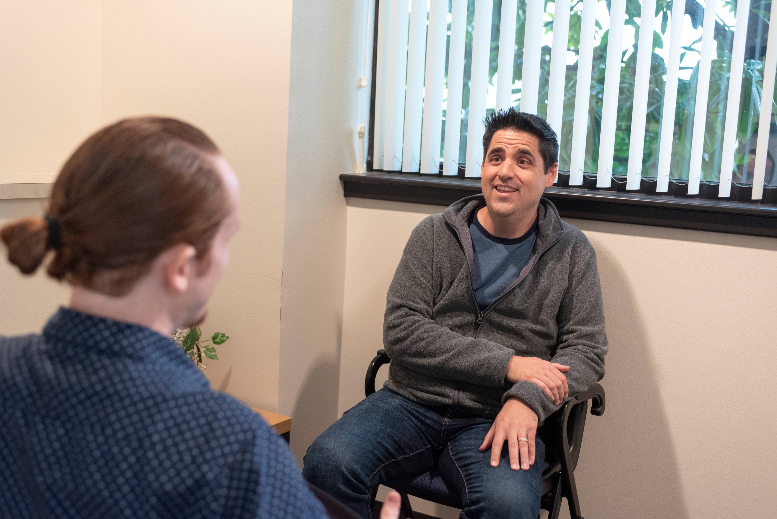counselor working with a client