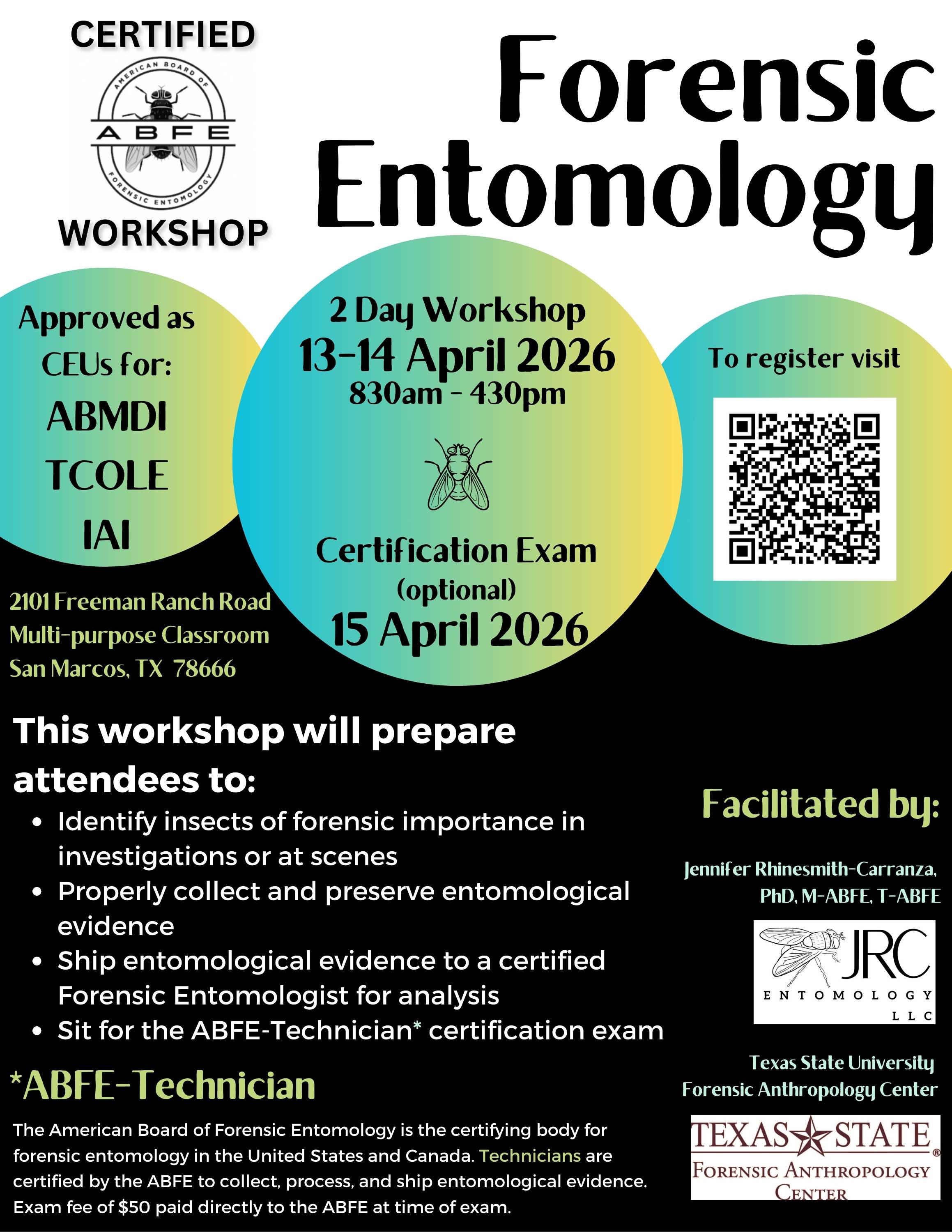 Forensic Entomology Course Flyer