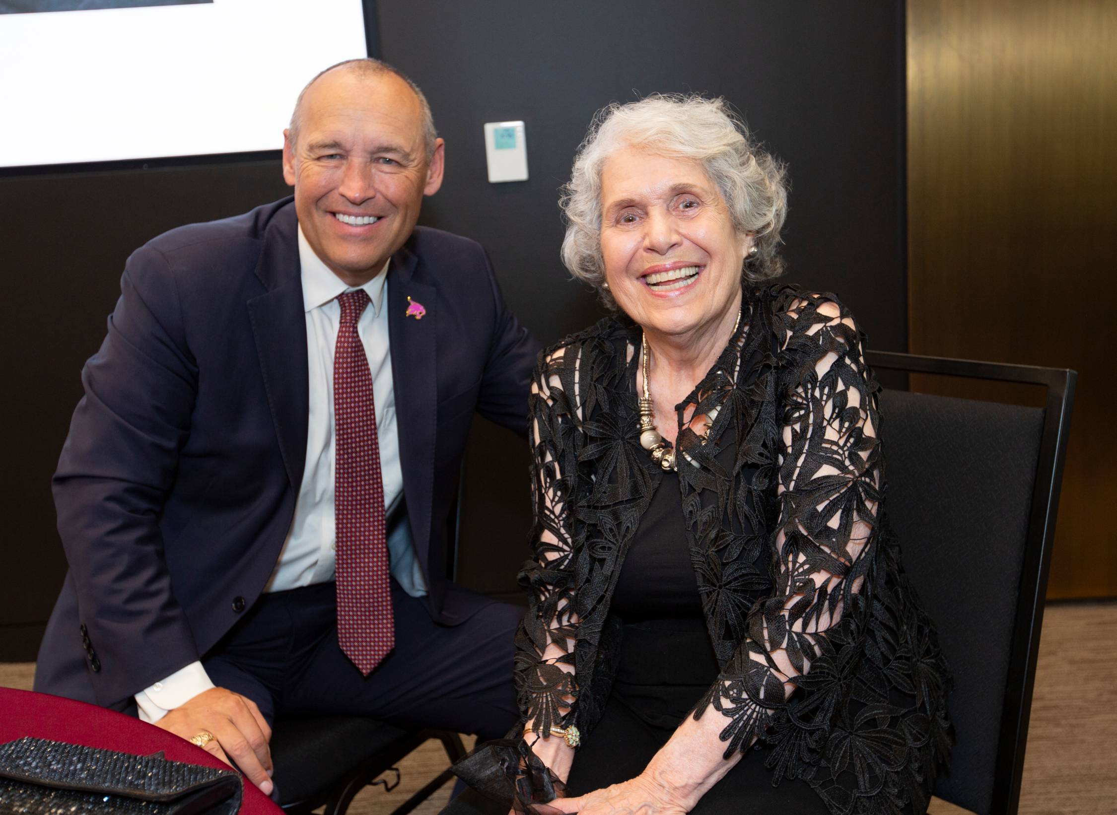 Posed photo of TXST president