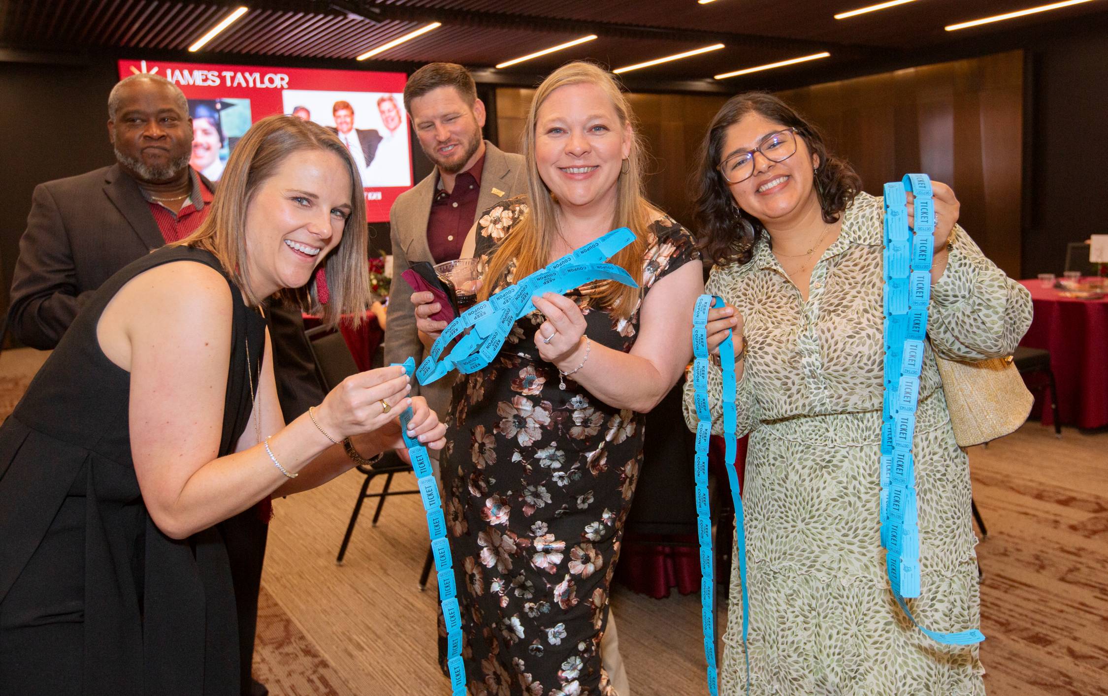 Action shot of earned tickets