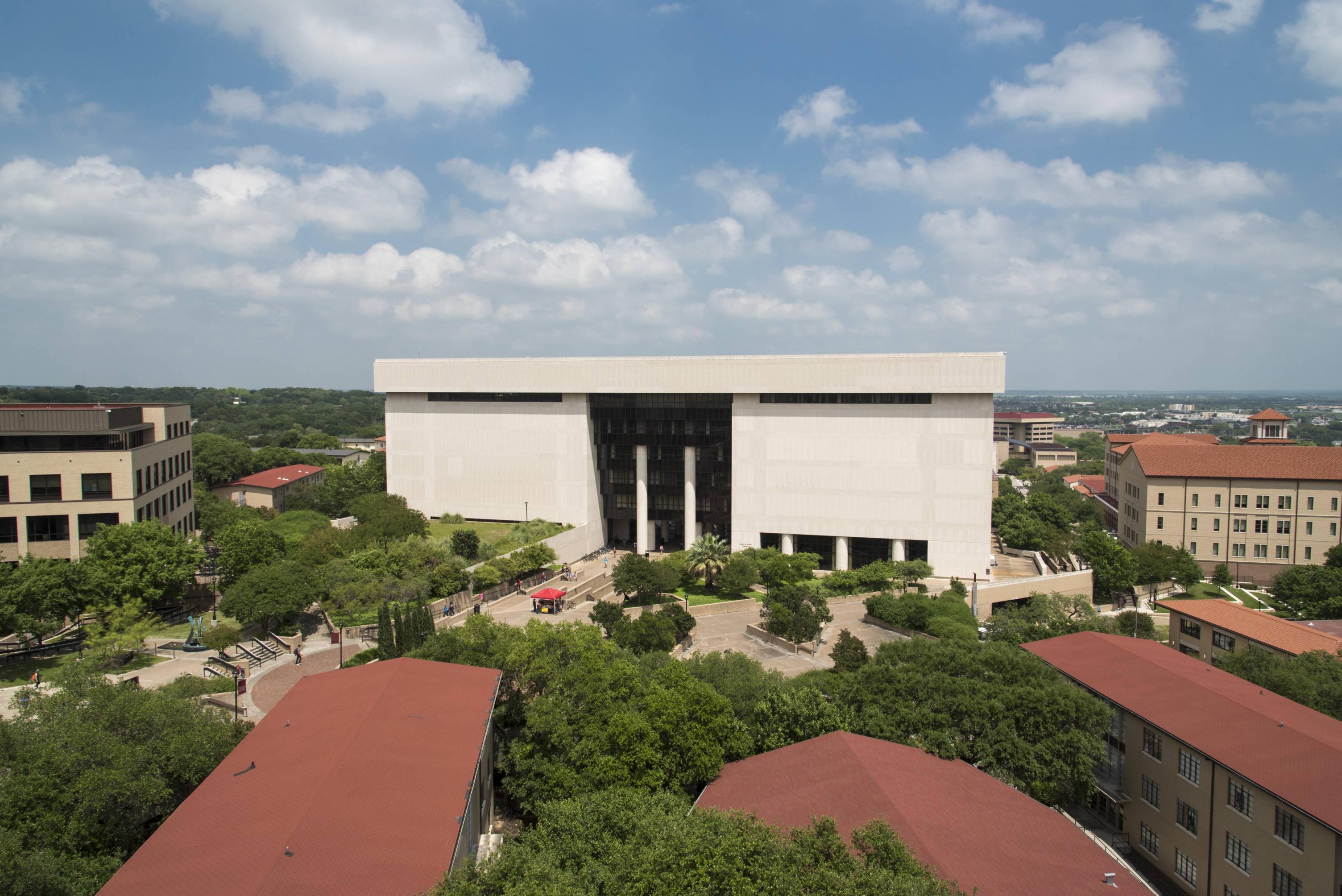 Alkek Library aerial view