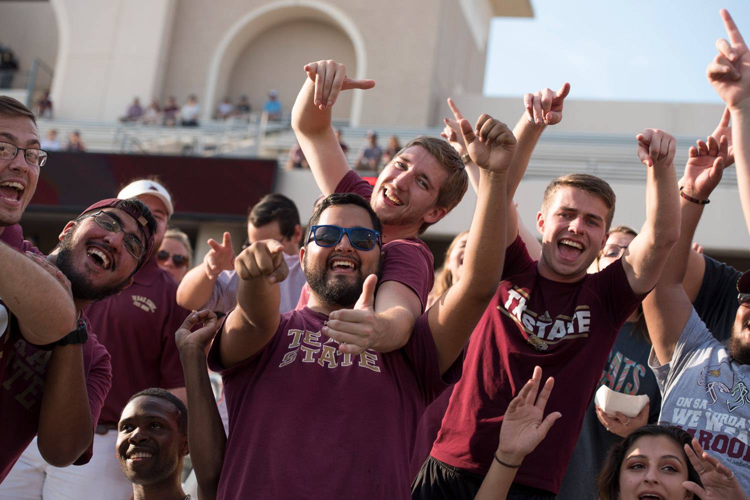 students celebrating