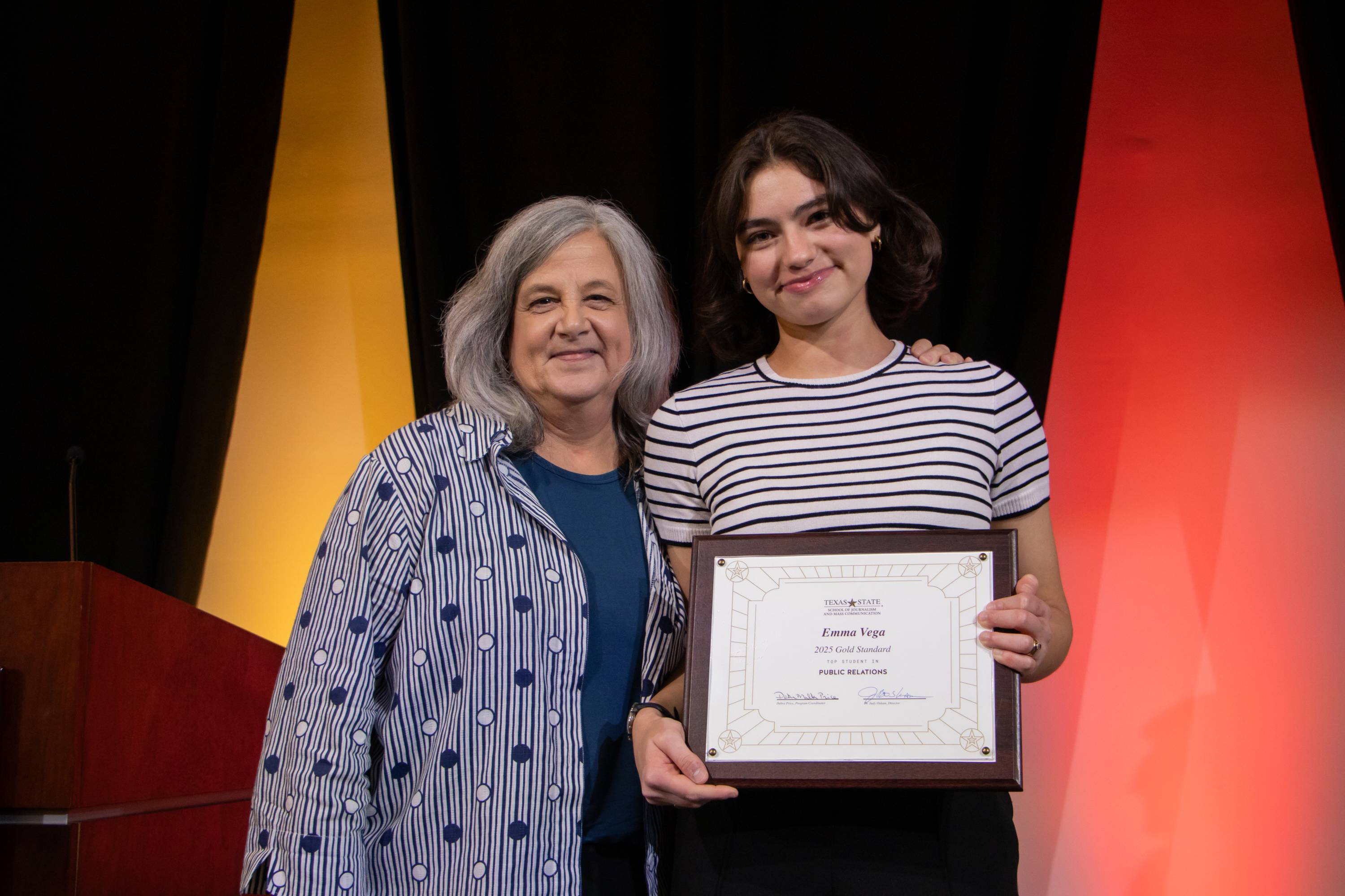 Gold Standard Award Student Recipient