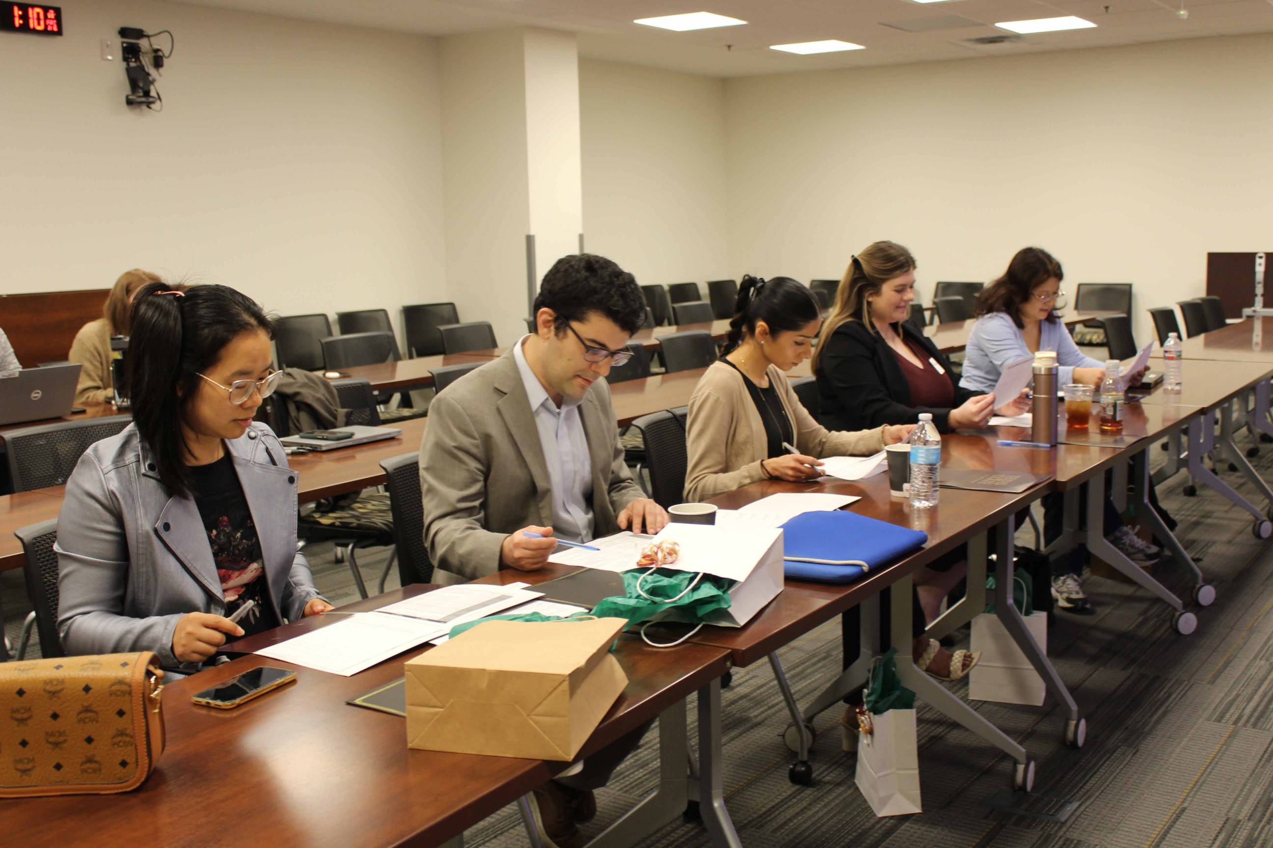 Datathon competetion judges scoring the projects