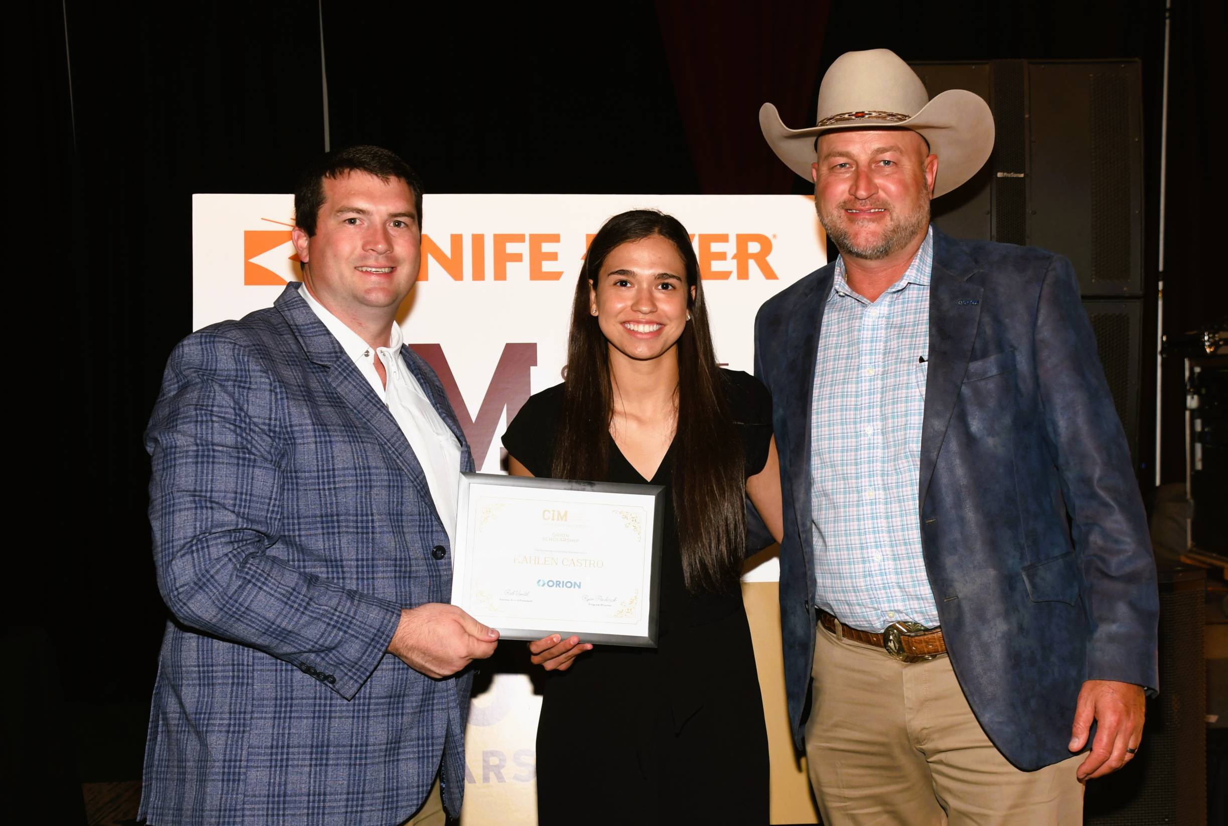 student receiving scholarship