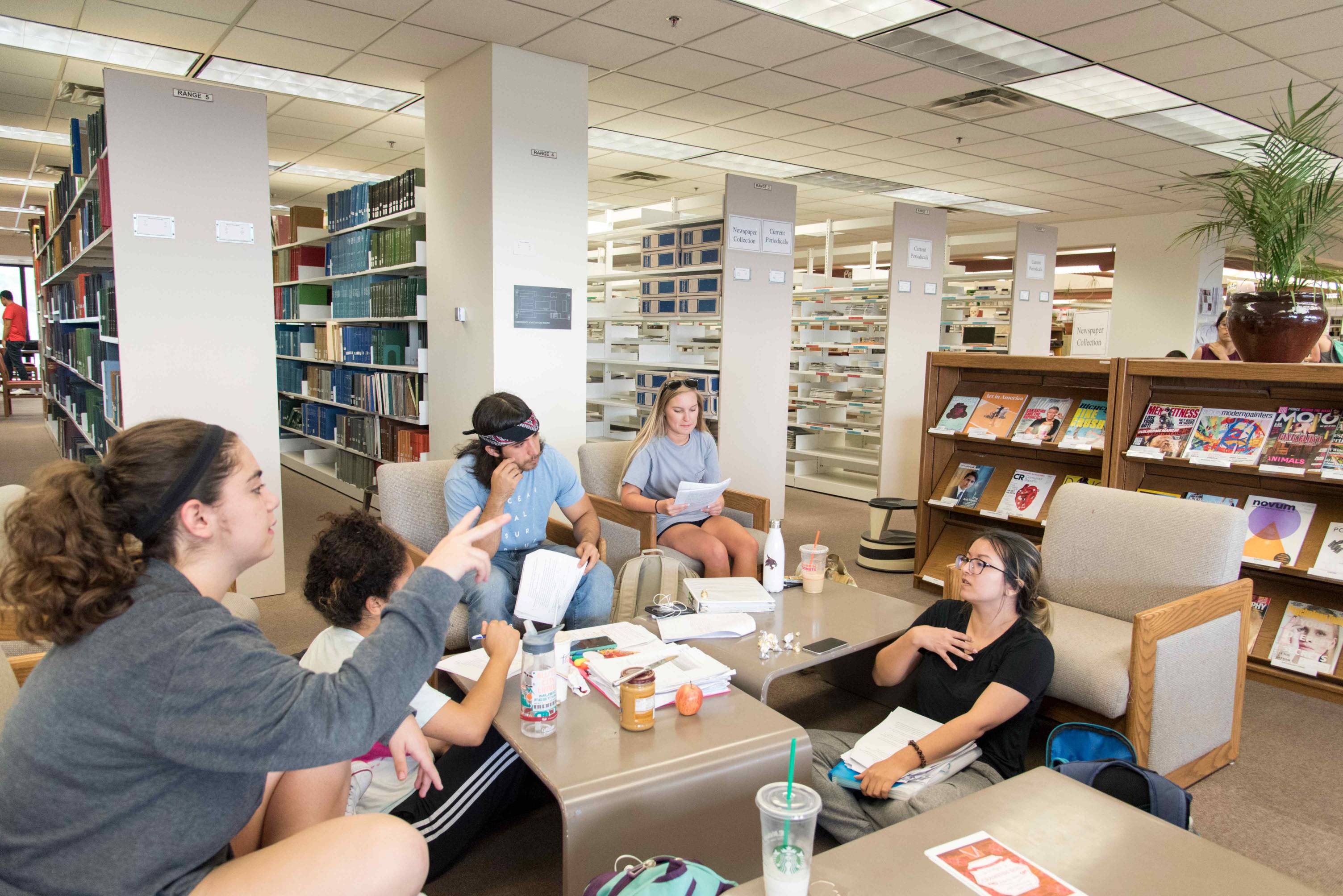 Students in a group discussion