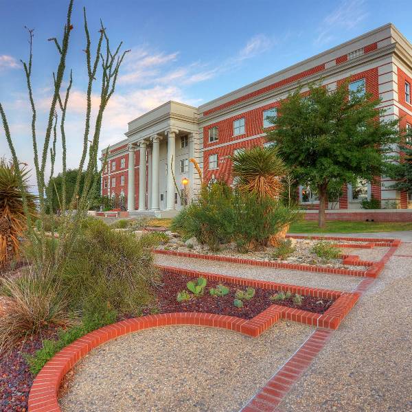 A photo of Sul Ross State College's building