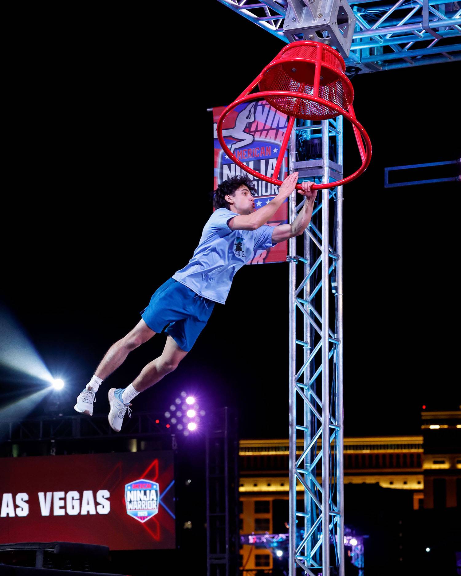 Aidan Gonzales competes in American Ninja Warrior.