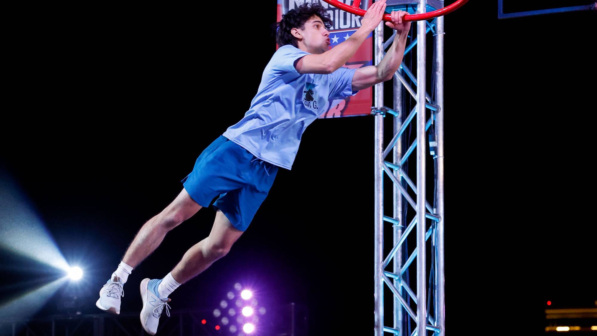 Aidan Gonzales competes on American Ninja Warrior.